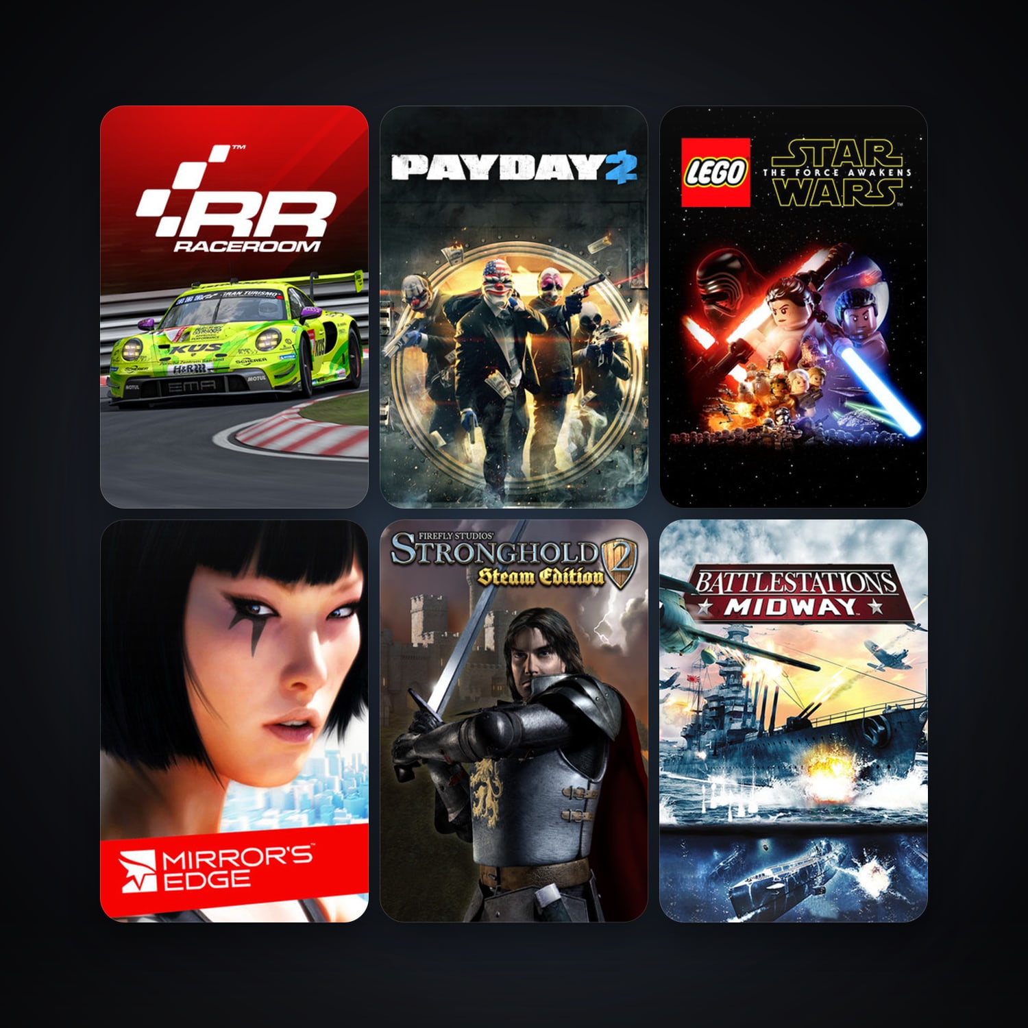 Battlestations: Midway + Mirror's Edge, 12 games, clean — HabibiAccounts