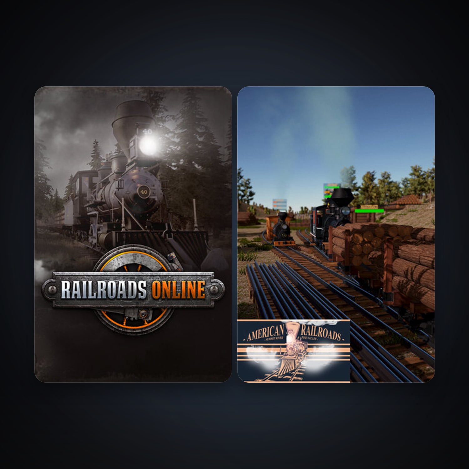 American Railroads - Summit River &amp; Pine Valley + RAILROADS Online!, 2 games, clean — HabibiAccounts