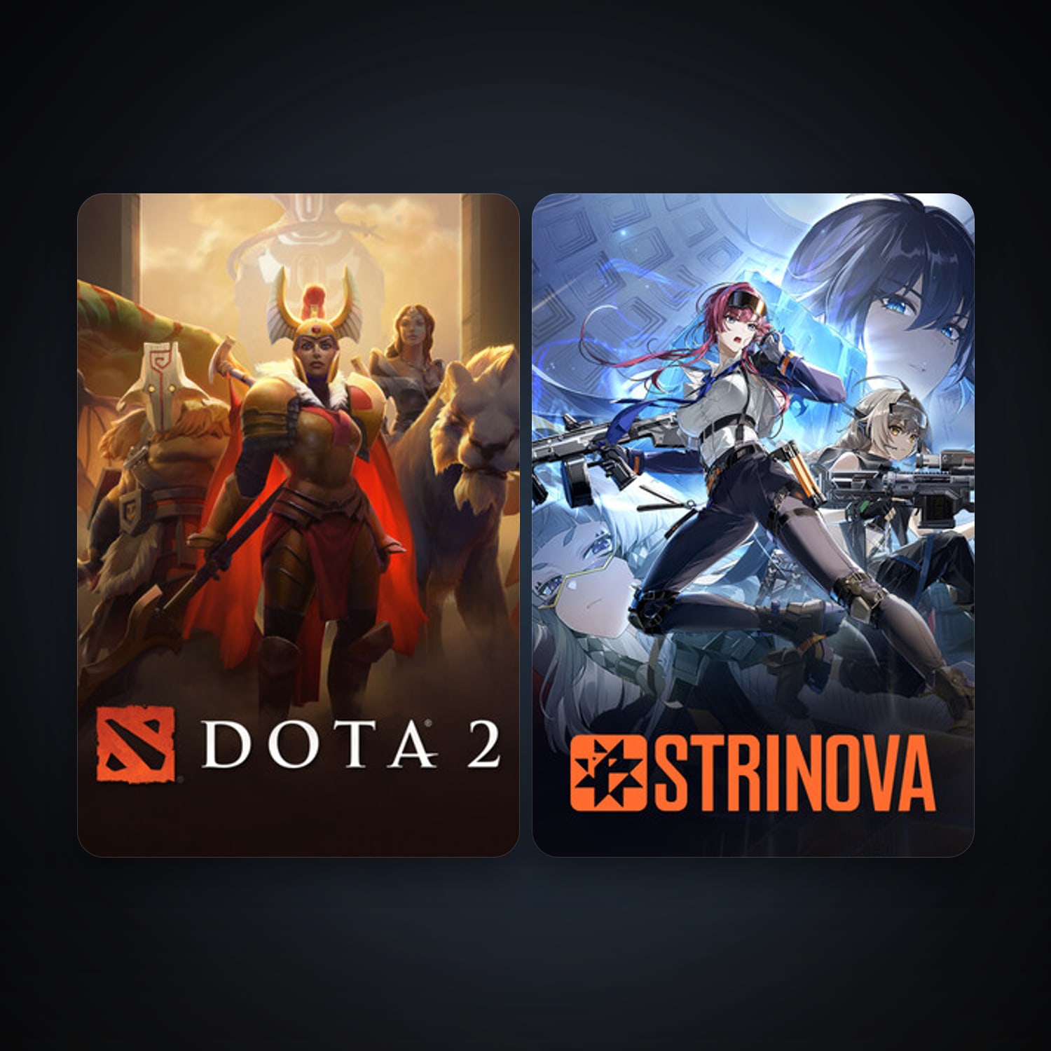 Dota 2 + Strinova, 2 games, clean — HabibiAccounts