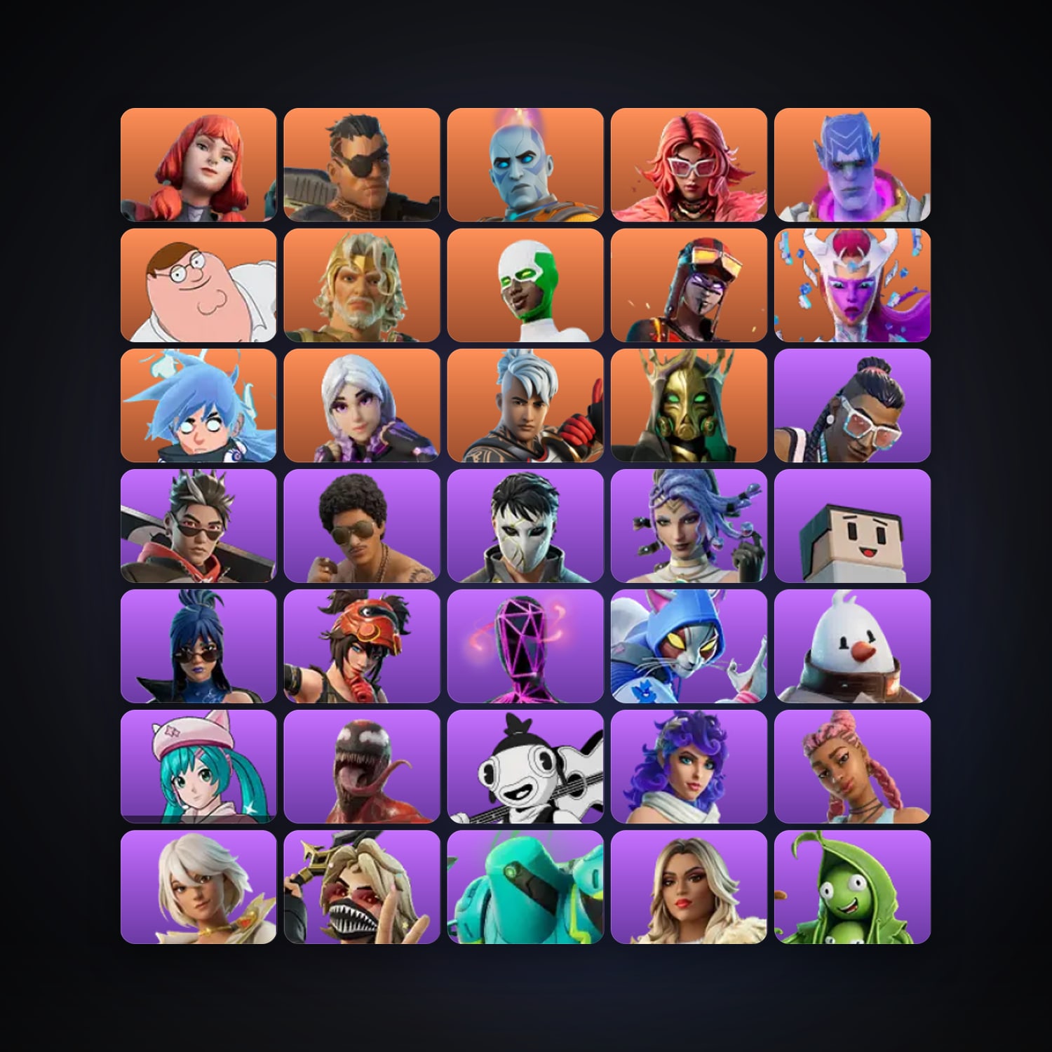 Fortnite locker — 127 skins — 2K V-Bucks — lvl 1763 — HabibiAccounts