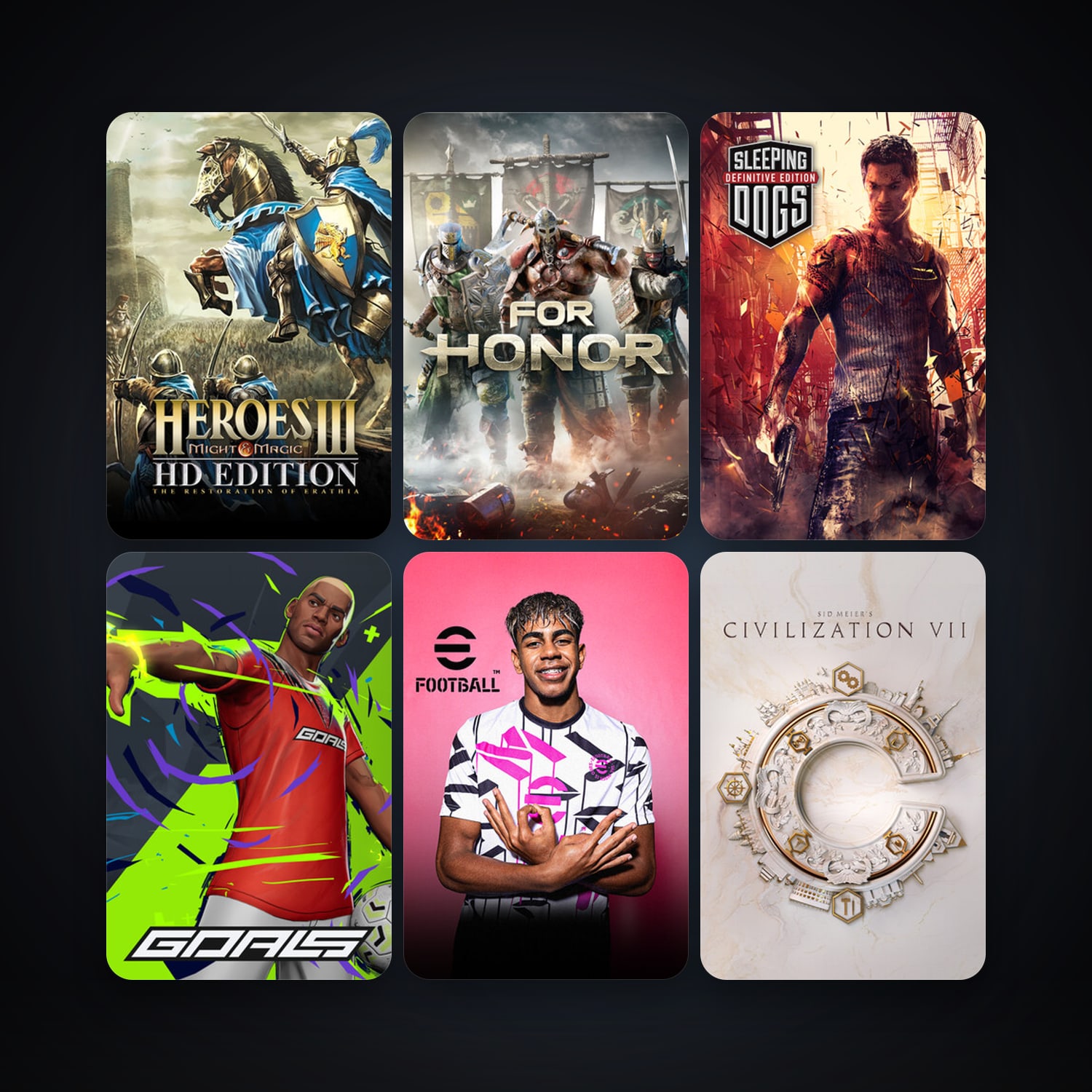 Heroes of Might & Magic III - HD Edition + FOR HONOR, 12 games, clean — HabibiAccounts