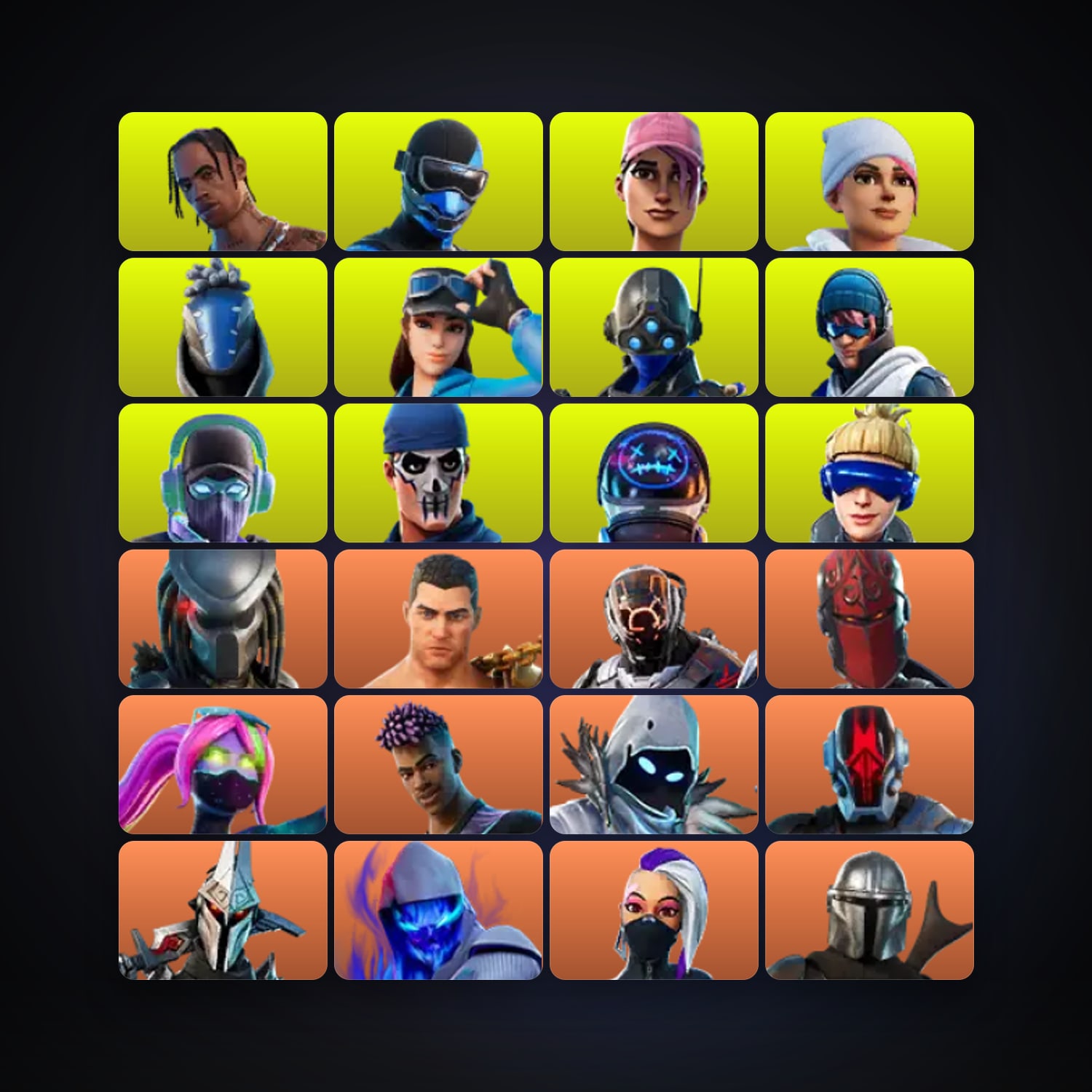 Fortnite locker — 210 skins — 400 V-Bucks — lvl 2082 — HabibiAccounts