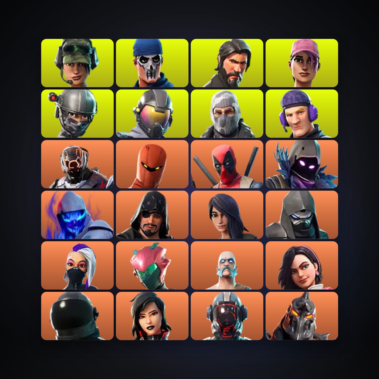Fortnite locker — 149 skins — 2.3K V-Bucks — lvl 1074 — HabibiAccounts