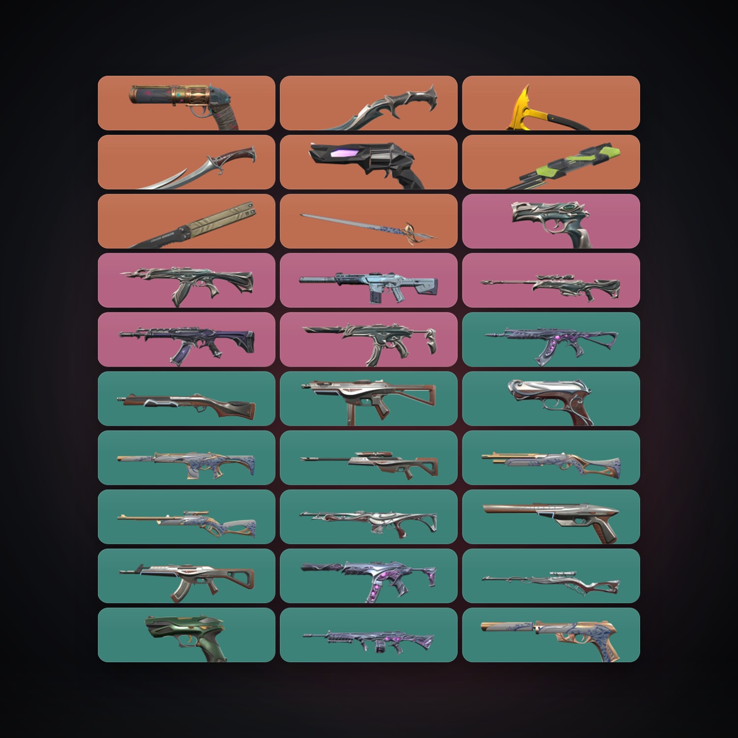 AP Ascendant 3 locker — 6 knives, 78 skins, lvl 261 — HabibiAccounts