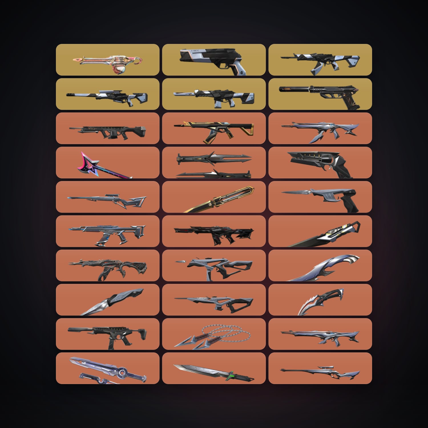 EU Plat 2 locker — 15 knives, 152 skins, lvl 165 — HabibiAccounts