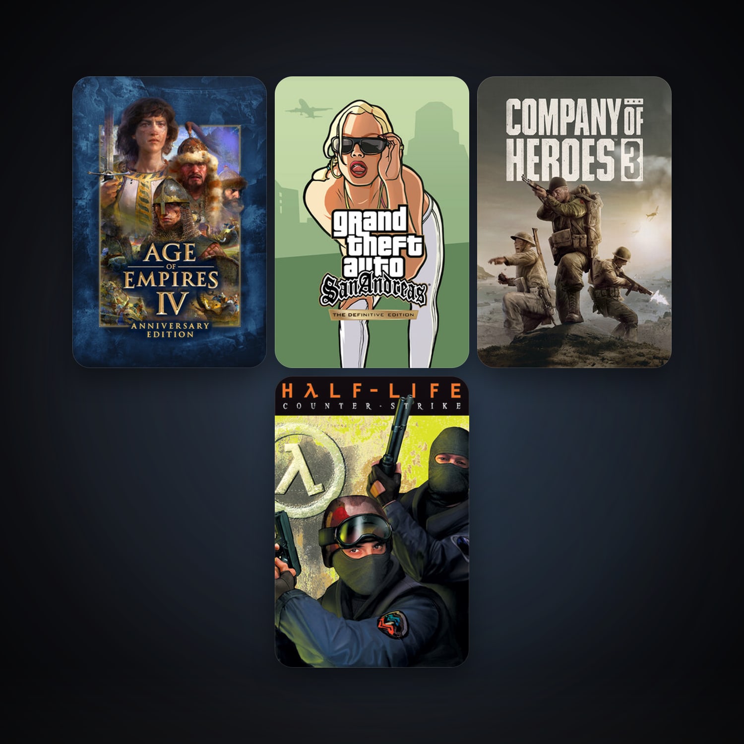 Counter-Strike + Age of Empires IV: Anniversary Edition, 11 games, clean — HabibiAccounts