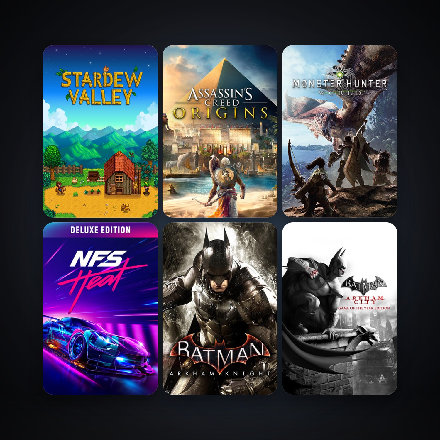 Batman: Arkham Asylum Game of the Year Edition + Batman: Arkham City - Game of the Year Edition, 17 games, clean — HabibiAccounts