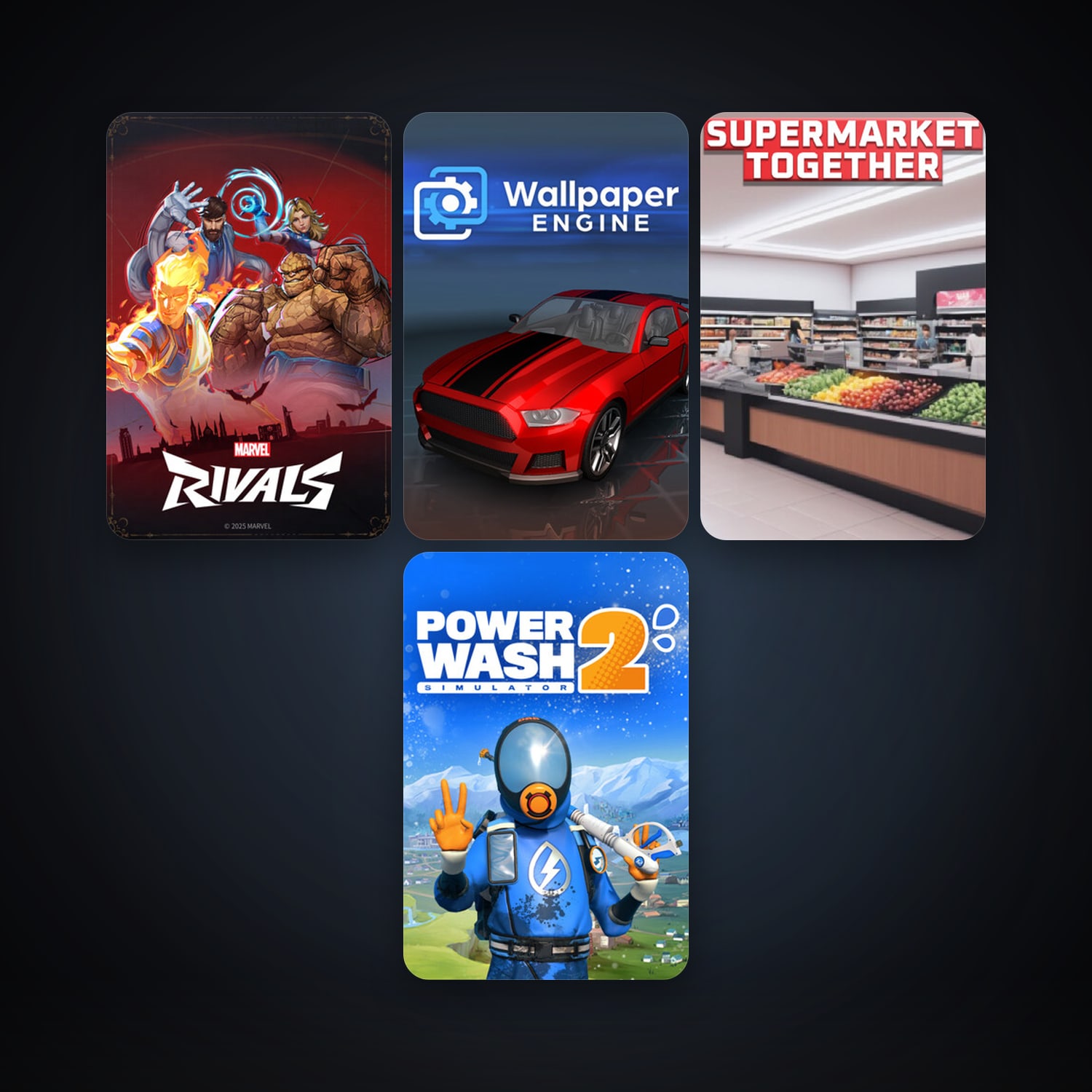 Wallpaper Engine + Overcooked, 20 games, clean — HabibiAccounts