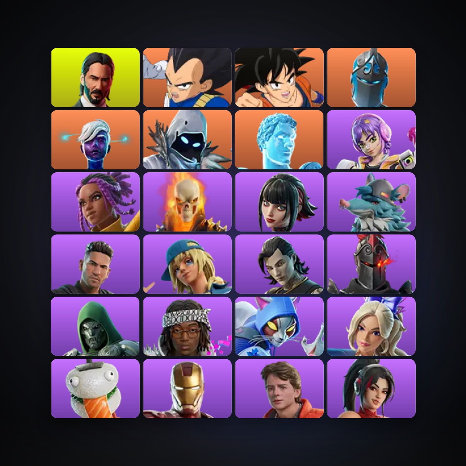 Vegeta — Son Goku — 246 skins — 1K V-Bucks — lvl 2661 — HabibiAccounts