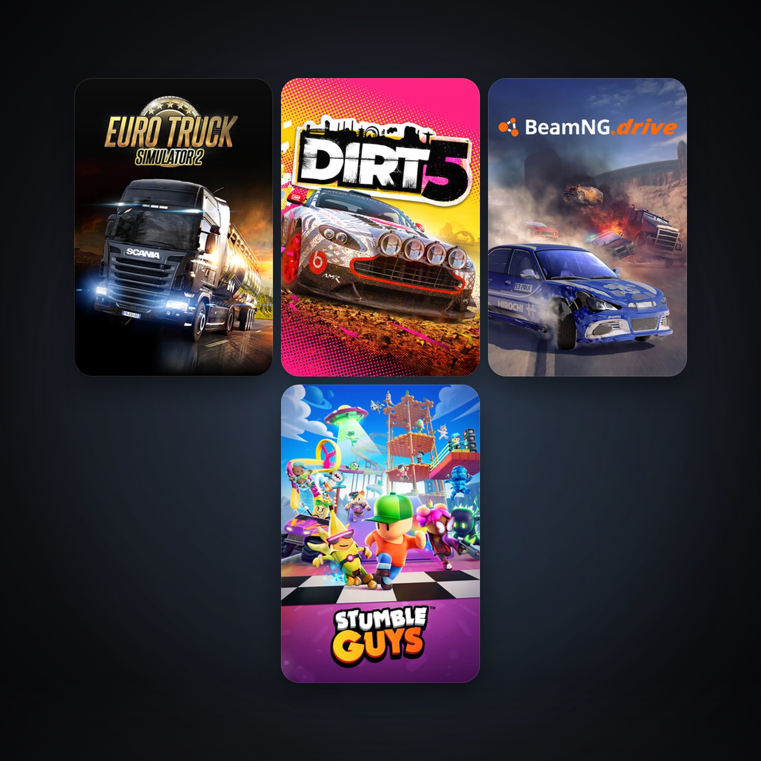 Euro Truck Simulator 2 + BeamNG.drive, 6 games, clean — HabibiAccounts