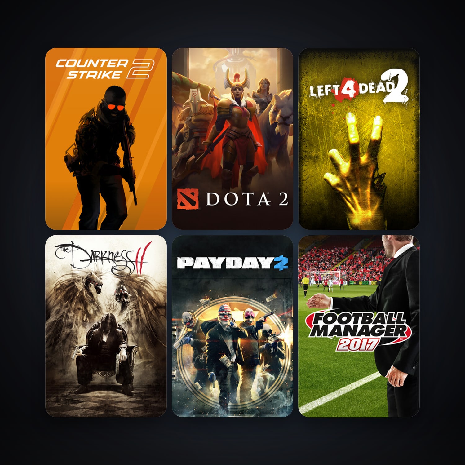 Left 4 Dead 2 + Dota 2, 9 games, clean · 260157776 — HabibiAccounts