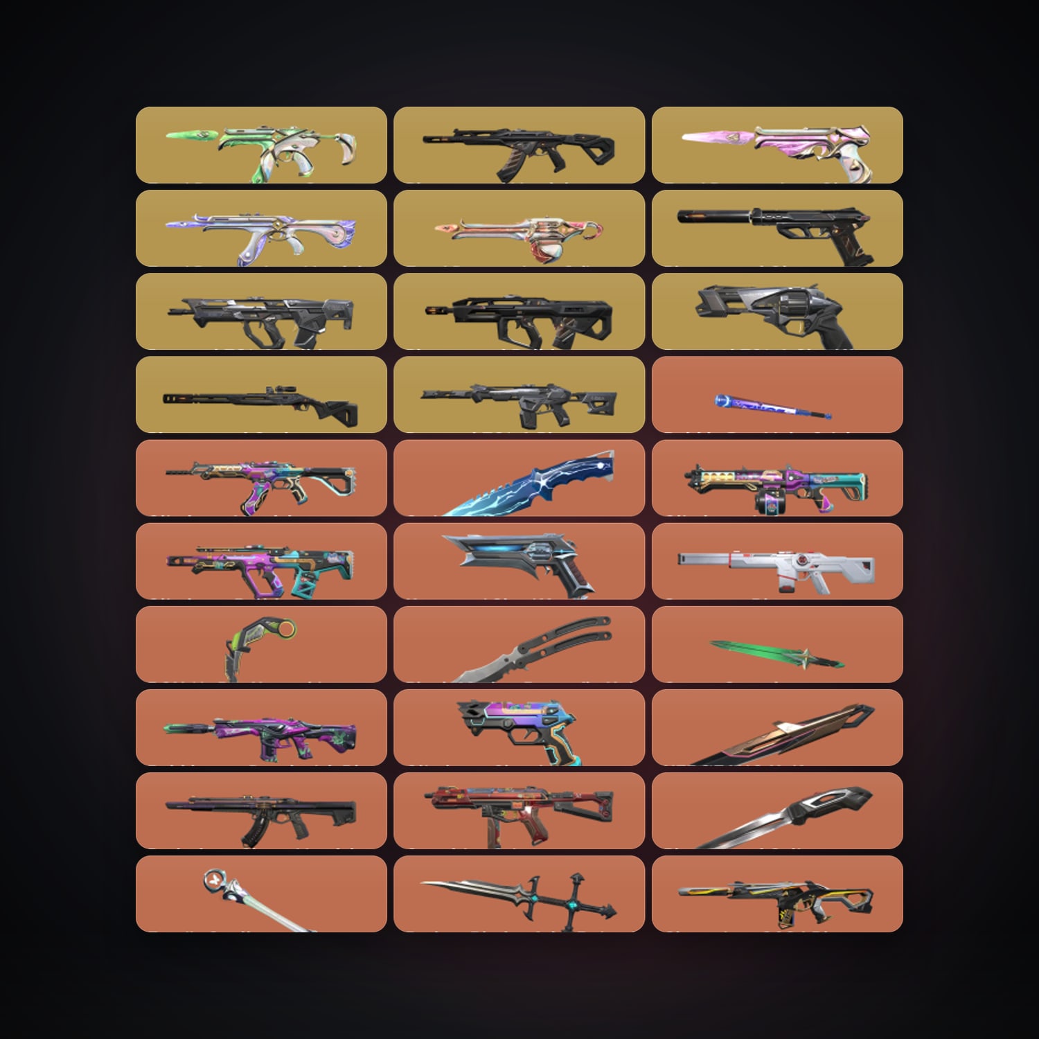 NA Bronze 1 locker — 12 knives, 95 skins, lvl 140 · 260158466 — HabibiAccounts