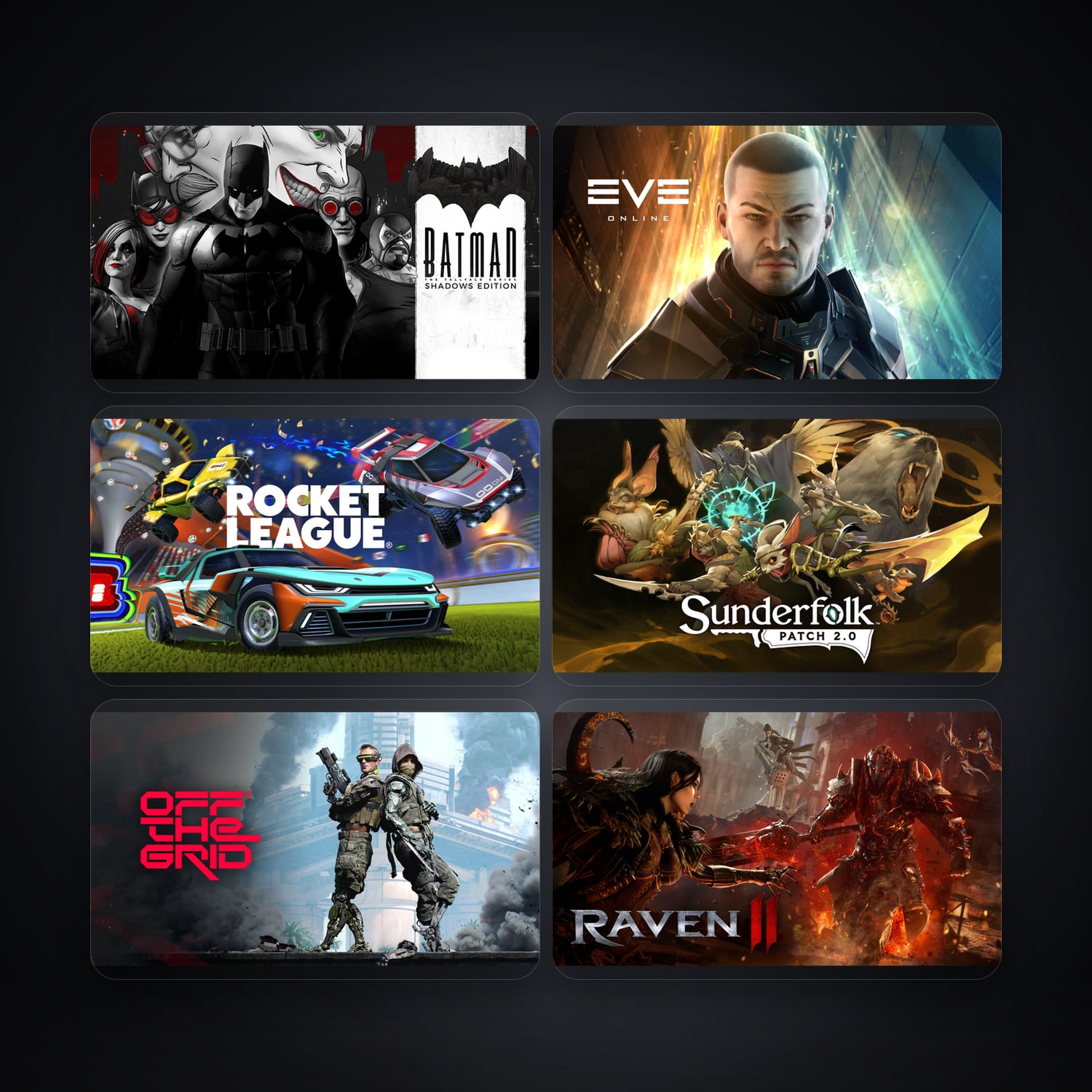 Epic Telltale Batman Season 2 + EVE Online — TH — 12 games — HabibiAccounts