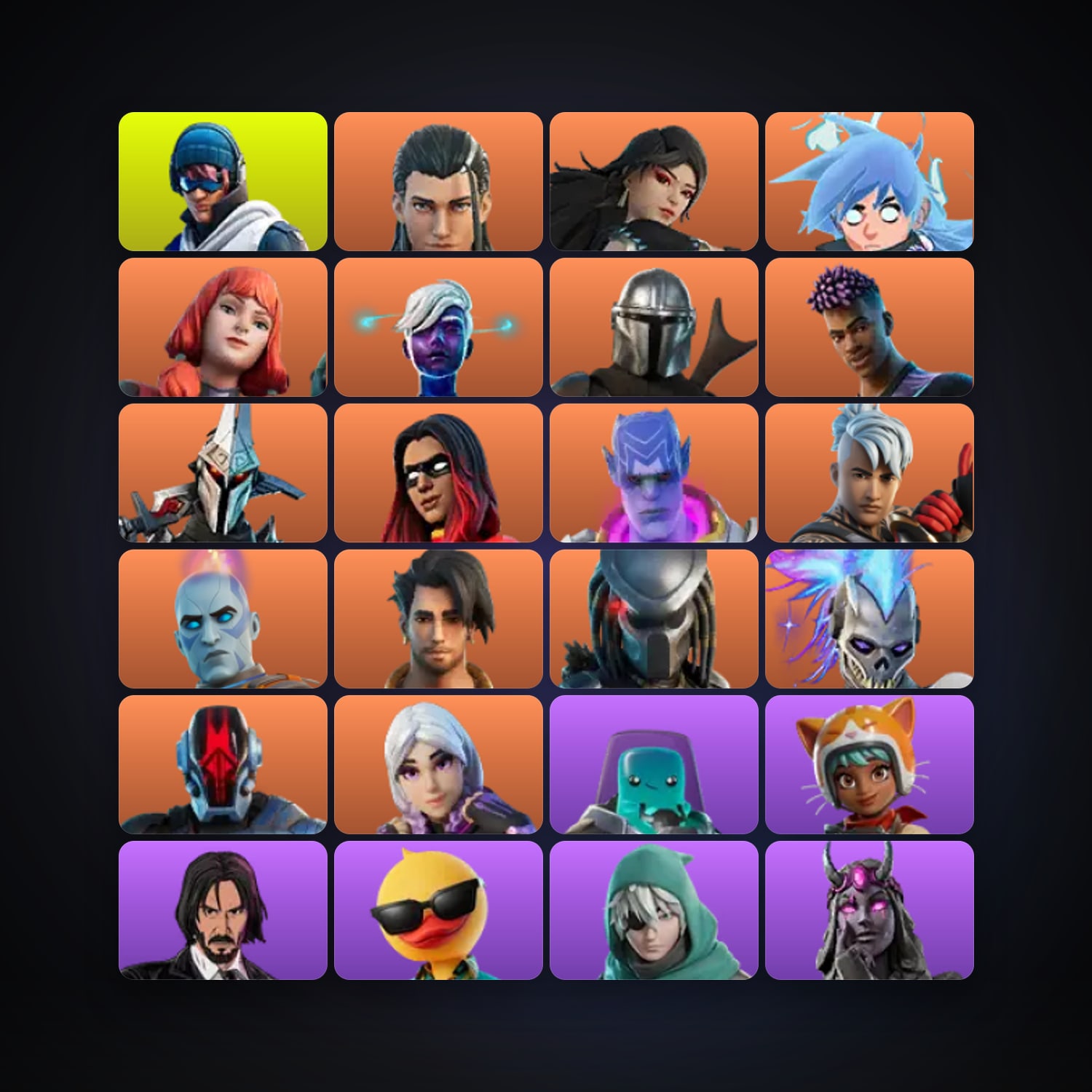 Fortnite locker — 127 skins — 1.4K V-Bucks — lvl 1854 — HabibiAccounts
