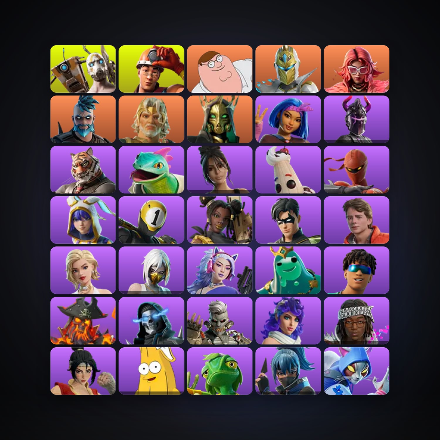 هالحساب فورتنايت، اللوكر مليان 211 سكن، 400 فيبوكس، لفل 4034، 264 فوز — HabibiAccounts