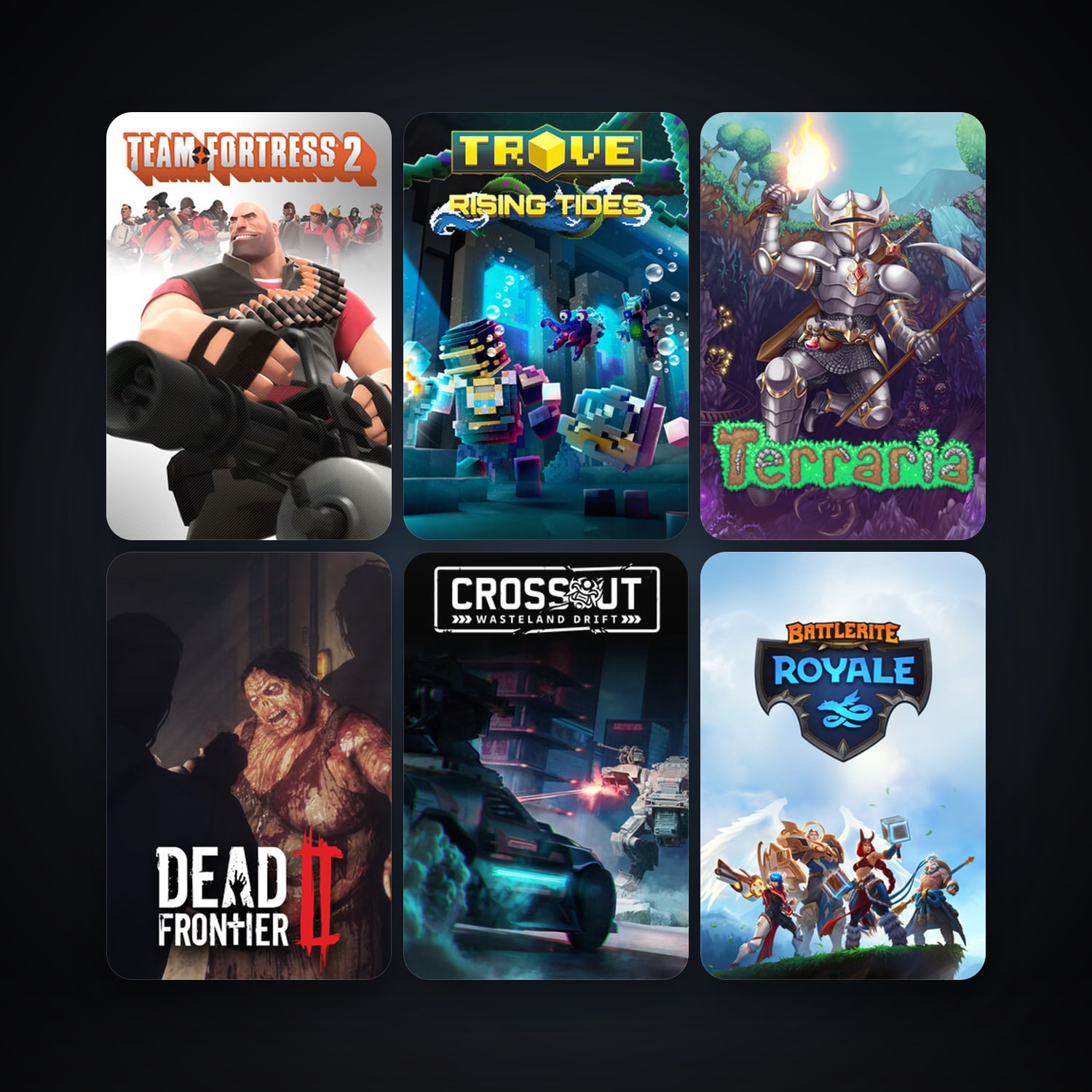 Team Fortress 2 + Terraria, 17 games, clean — HabibiAccounts