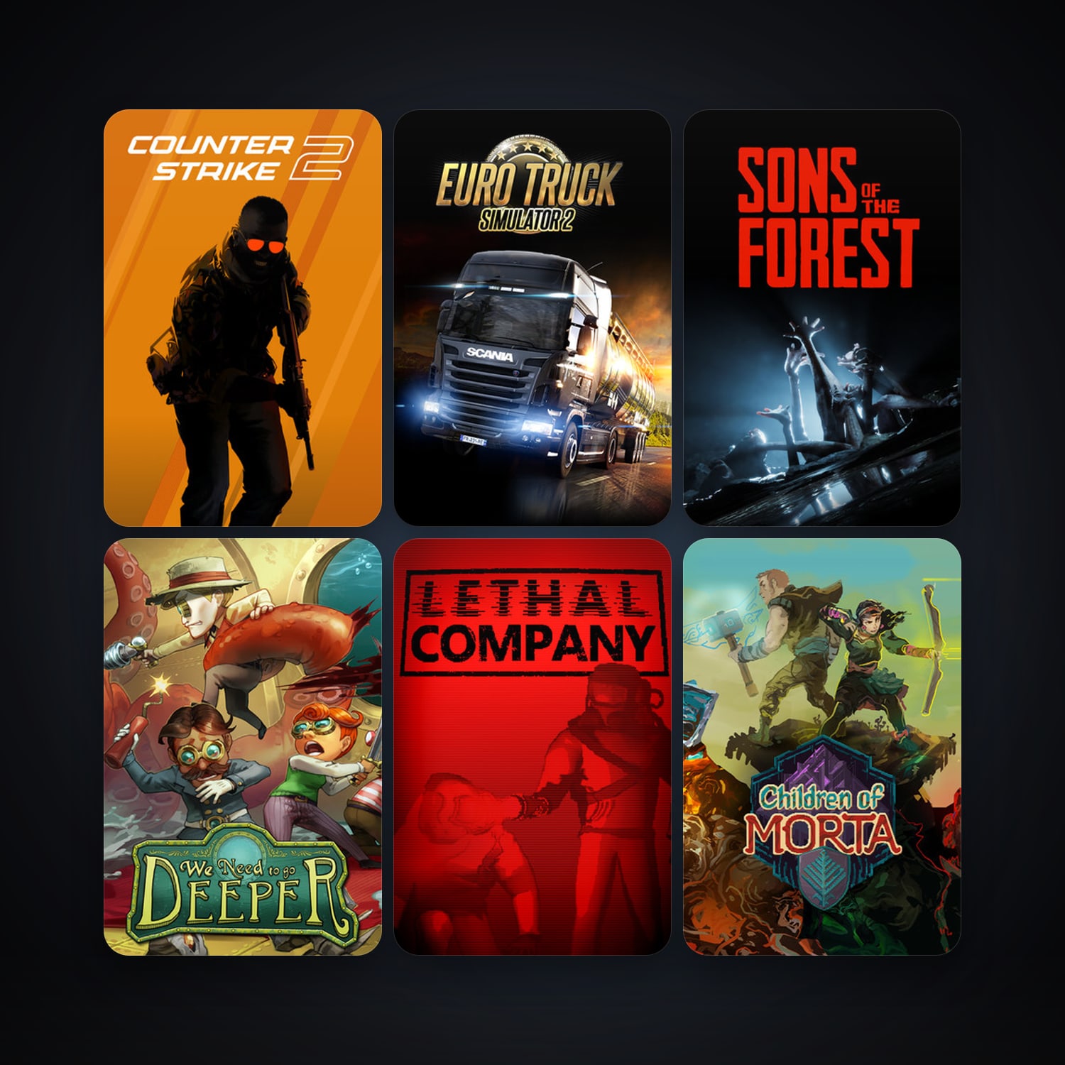 CS2 Prime + Euro Truck Simulator 2, 45 games, Steam 10, clean — HabibiAccounts