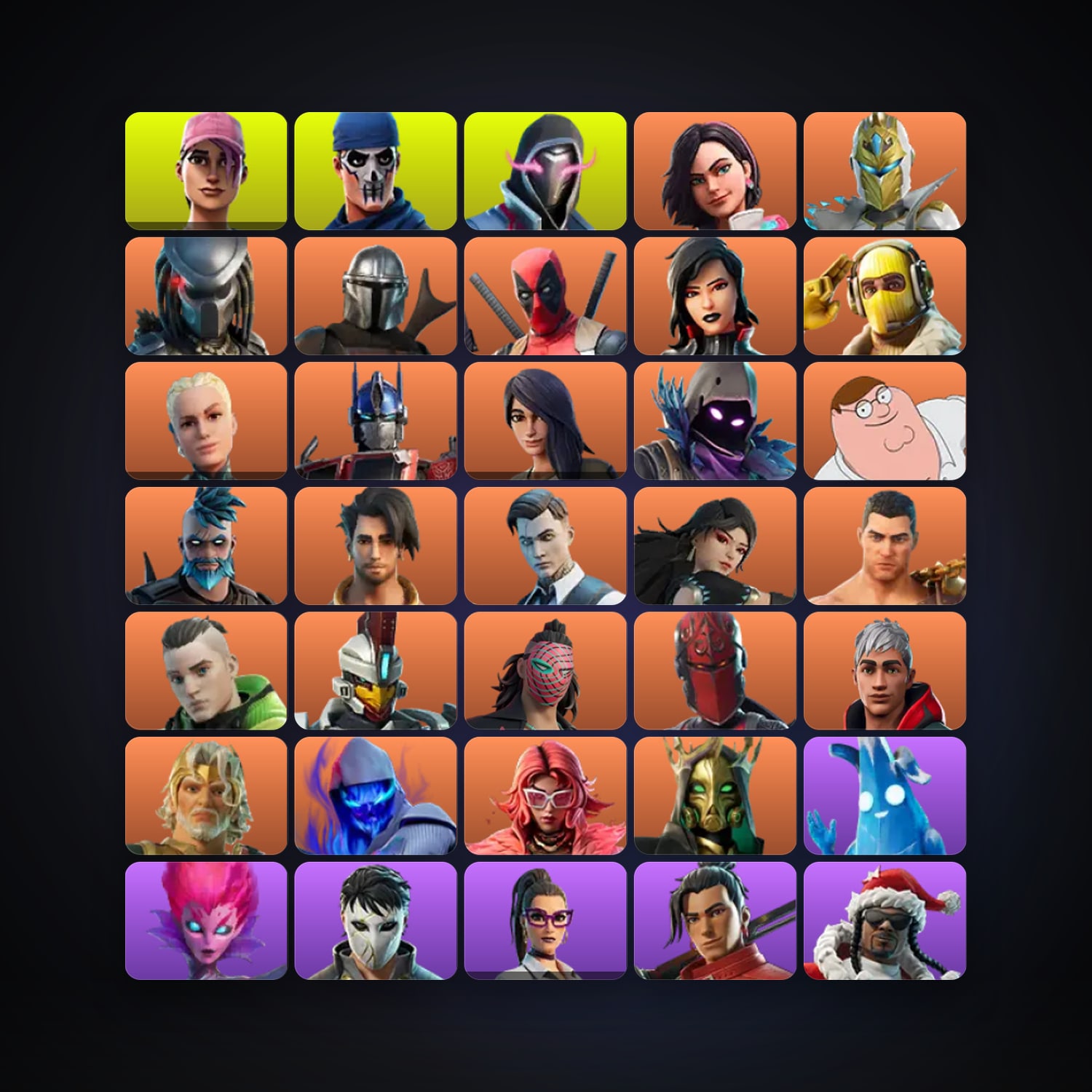 Fortnite locker — 159 skins — 1.8K V-Bucks — lvl 3293 — HabibiAccounts