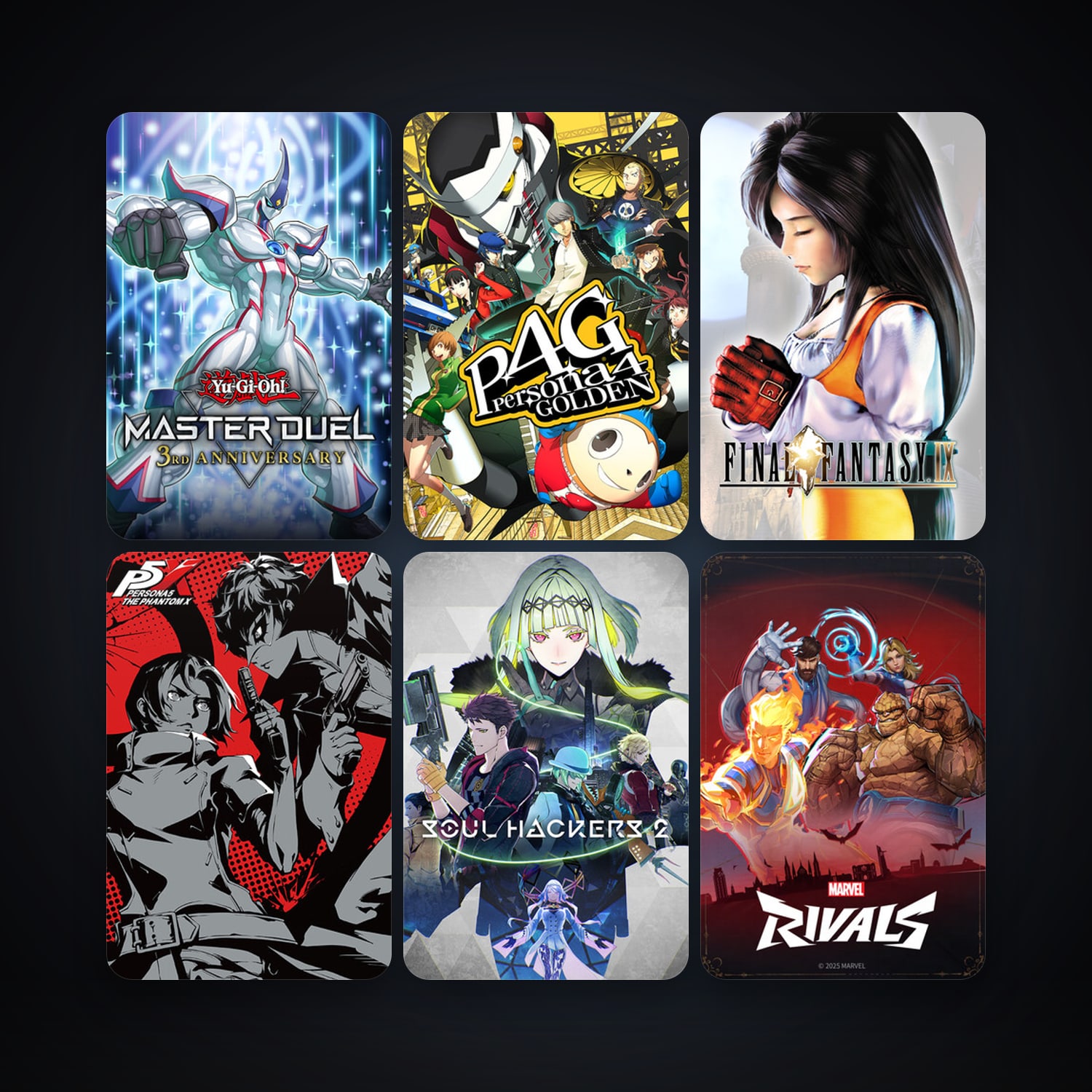 FINAL FANTASY IX + Persona 4 Golden, 62 games, clean — HabibiAccounts
