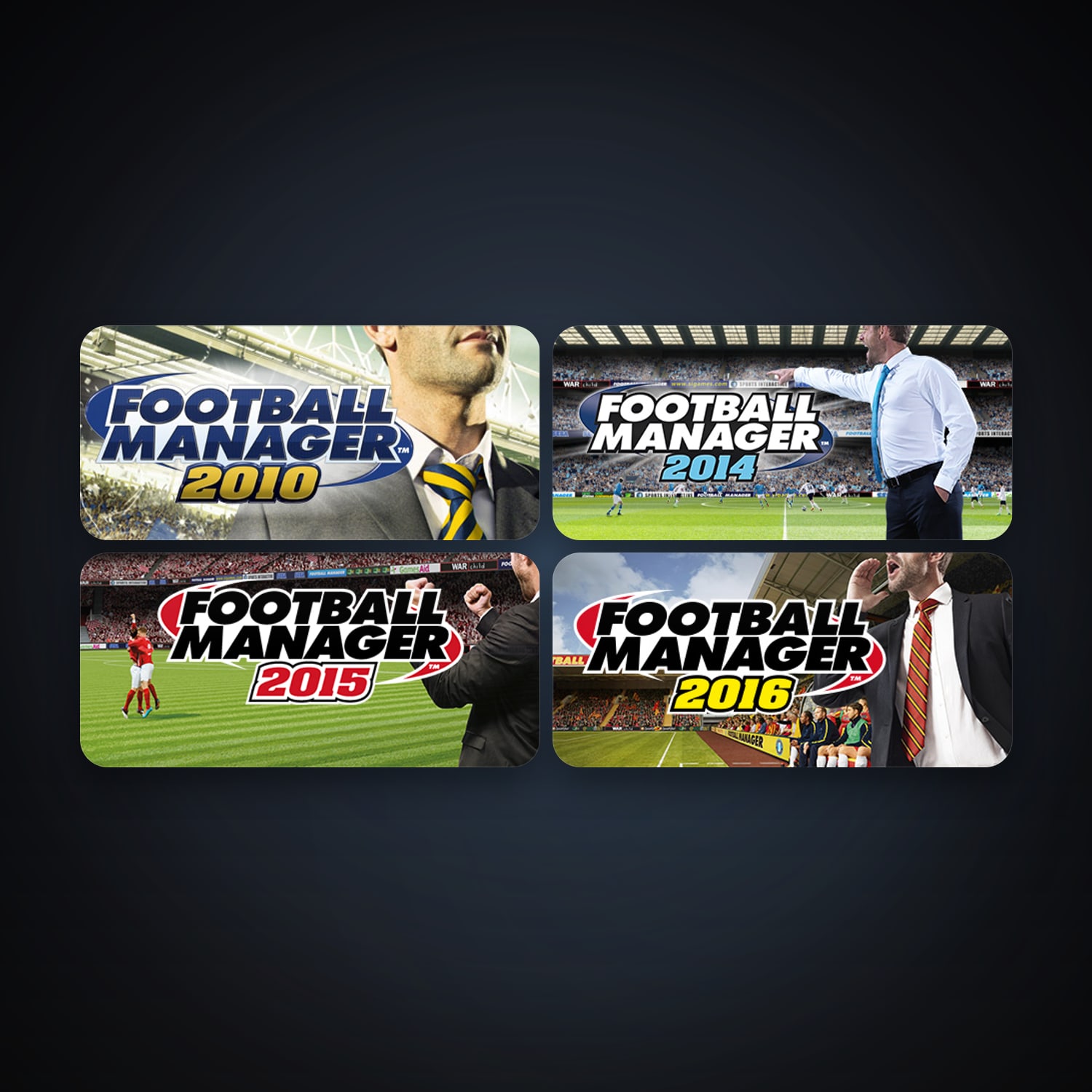 Football Manager 2010 + Football Manager 2014, 8 games, clean — HabibiAccounts