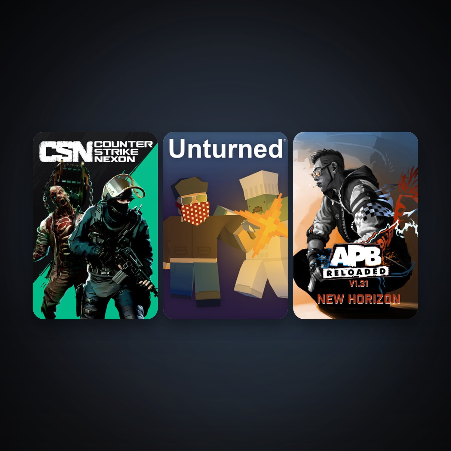 APB Reloaded + Counter-Strike Nexon: Studio, 6 games, clean — HabibiAccounts