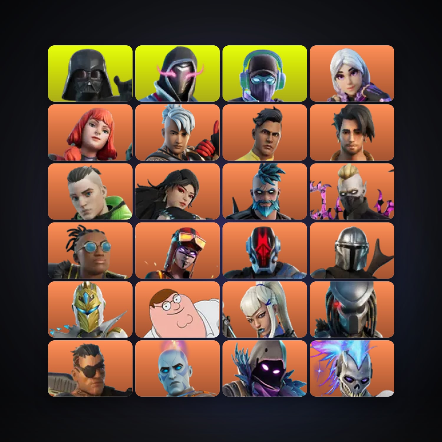 Fortnite locker — 157 skins — 1.7K V-Bucks — lvl 3294 — HabibiAccounts