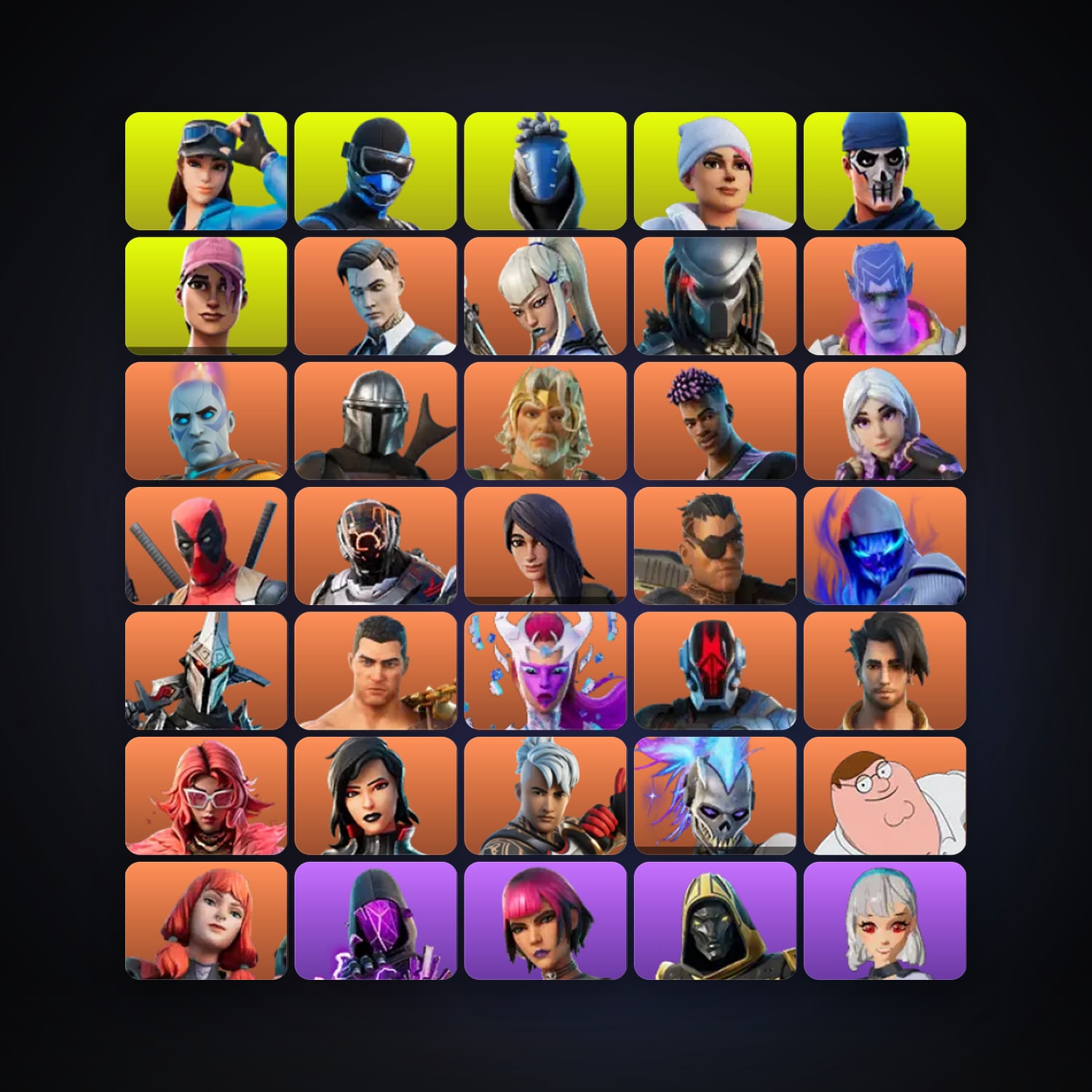 Fortnite locker — 230 skins — lvl 3365 — HabibiAccounts