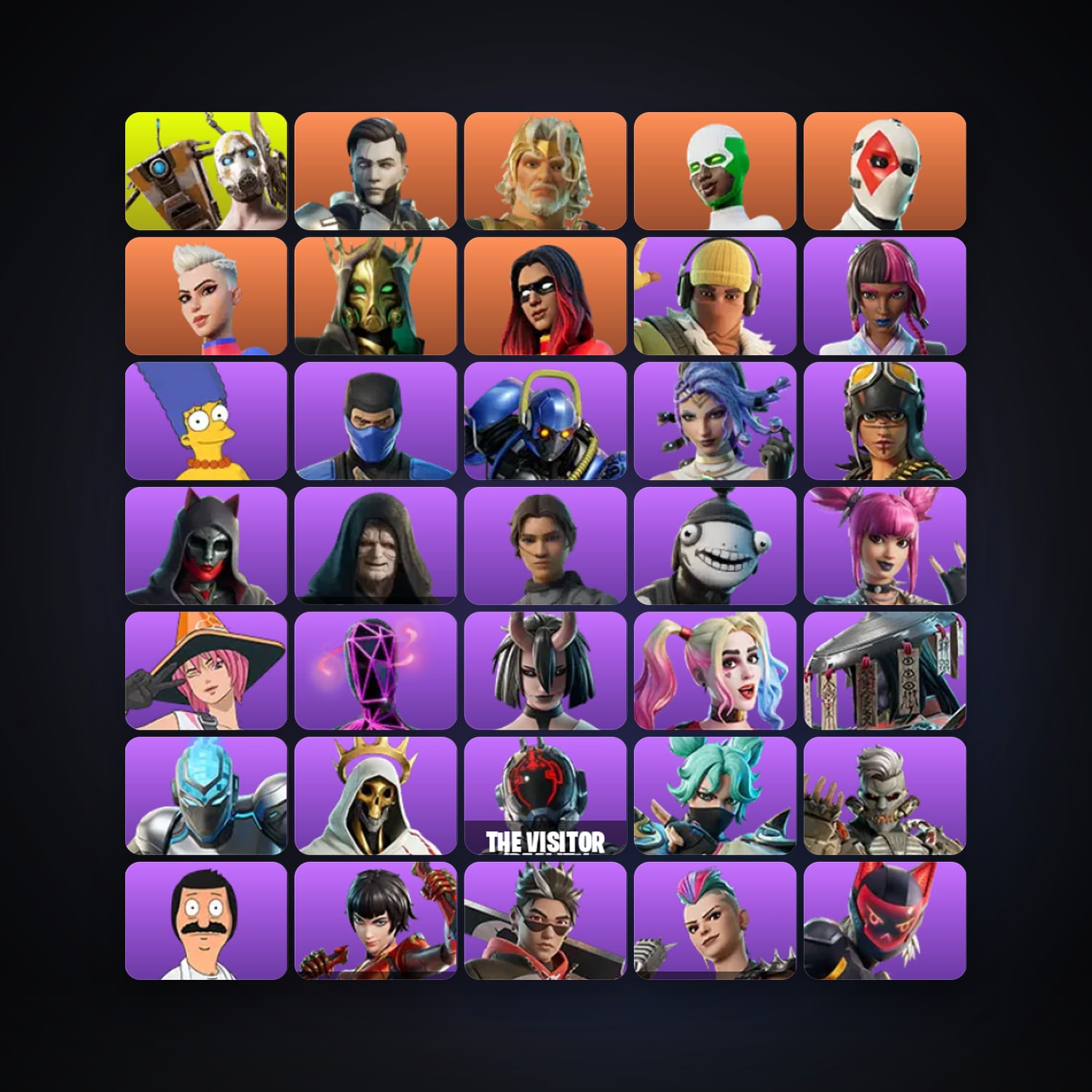 Fortnite locker — 218 skins — 100 V-Bucks — lvl 2653 — HabibiAccounts