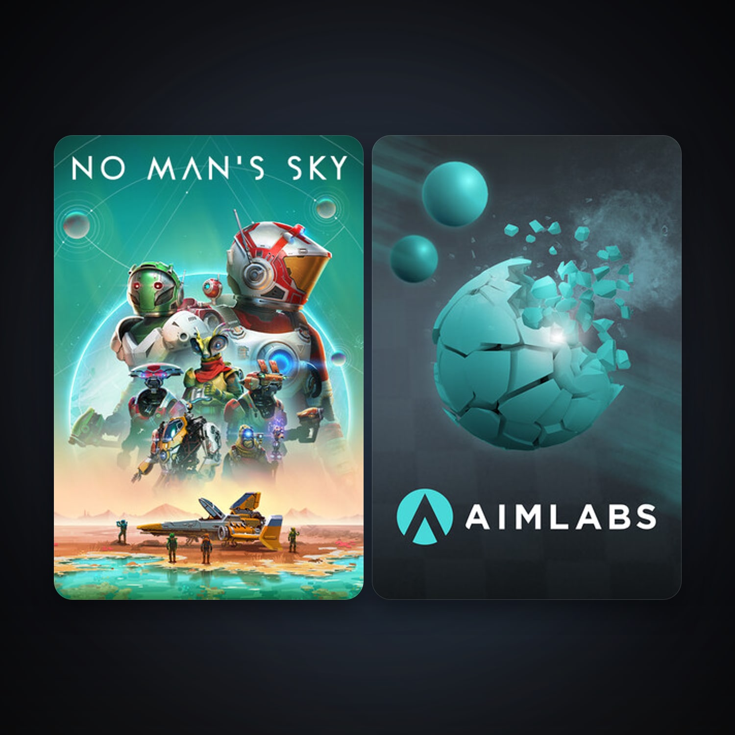 No Man's Sky + Aimlabs, 4 games, clean — HabibiAccounts