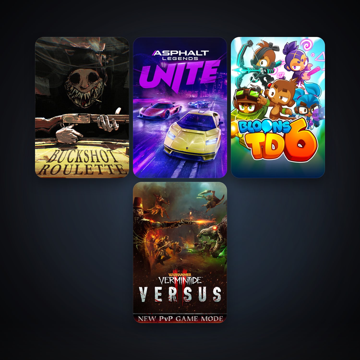 Warhammer: Vermintide 2 + Bloons TD 6, 7 games, clean — HabibiAccounts