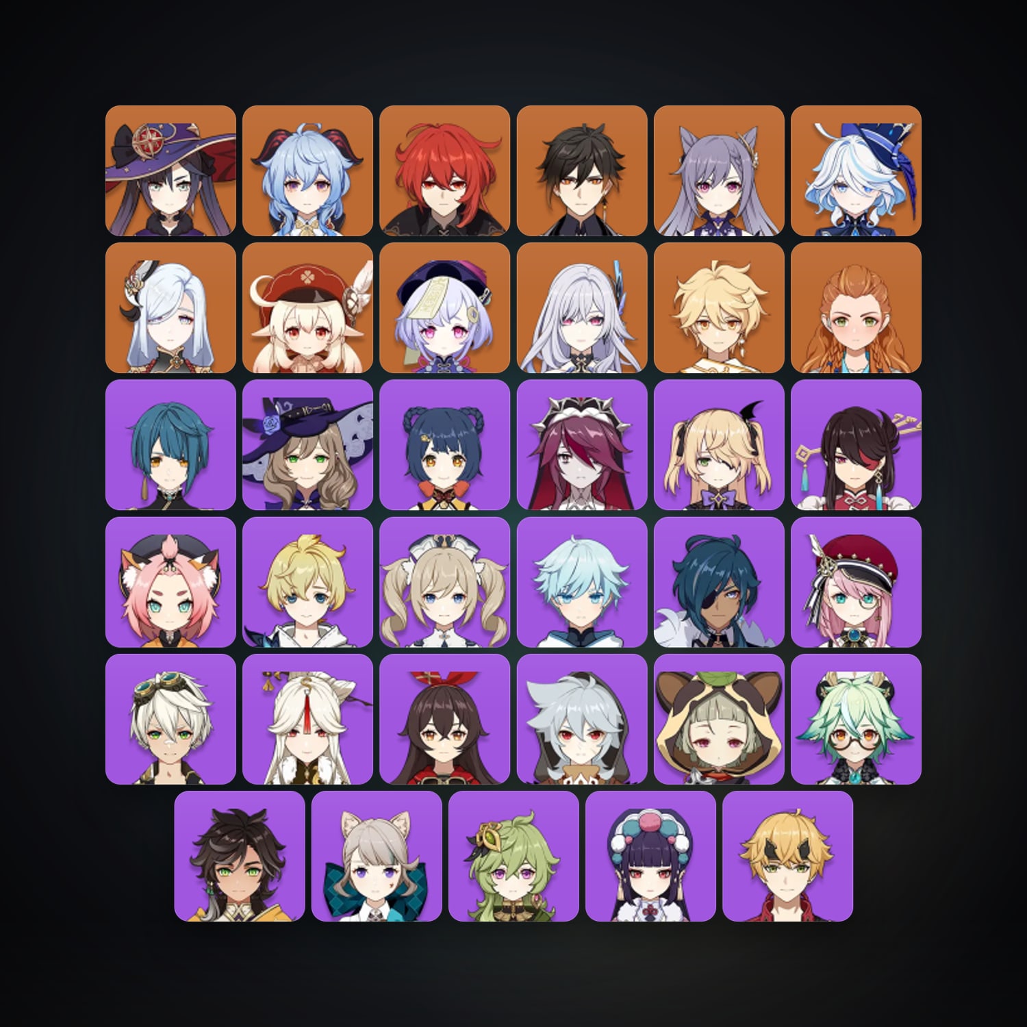 Genshin Impact | AR 55 | 35 Chars | 10× 5★ — Genshin / miHoYo Account — HabibiAccounts