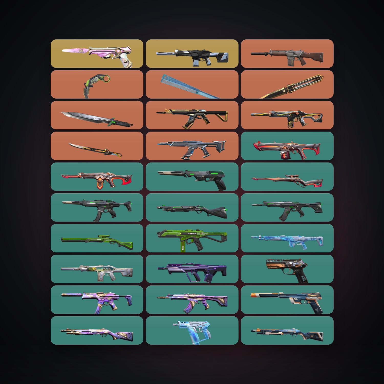 AP locker — 5 knives, 43 skins, lvl 62 — HabibiAccounts