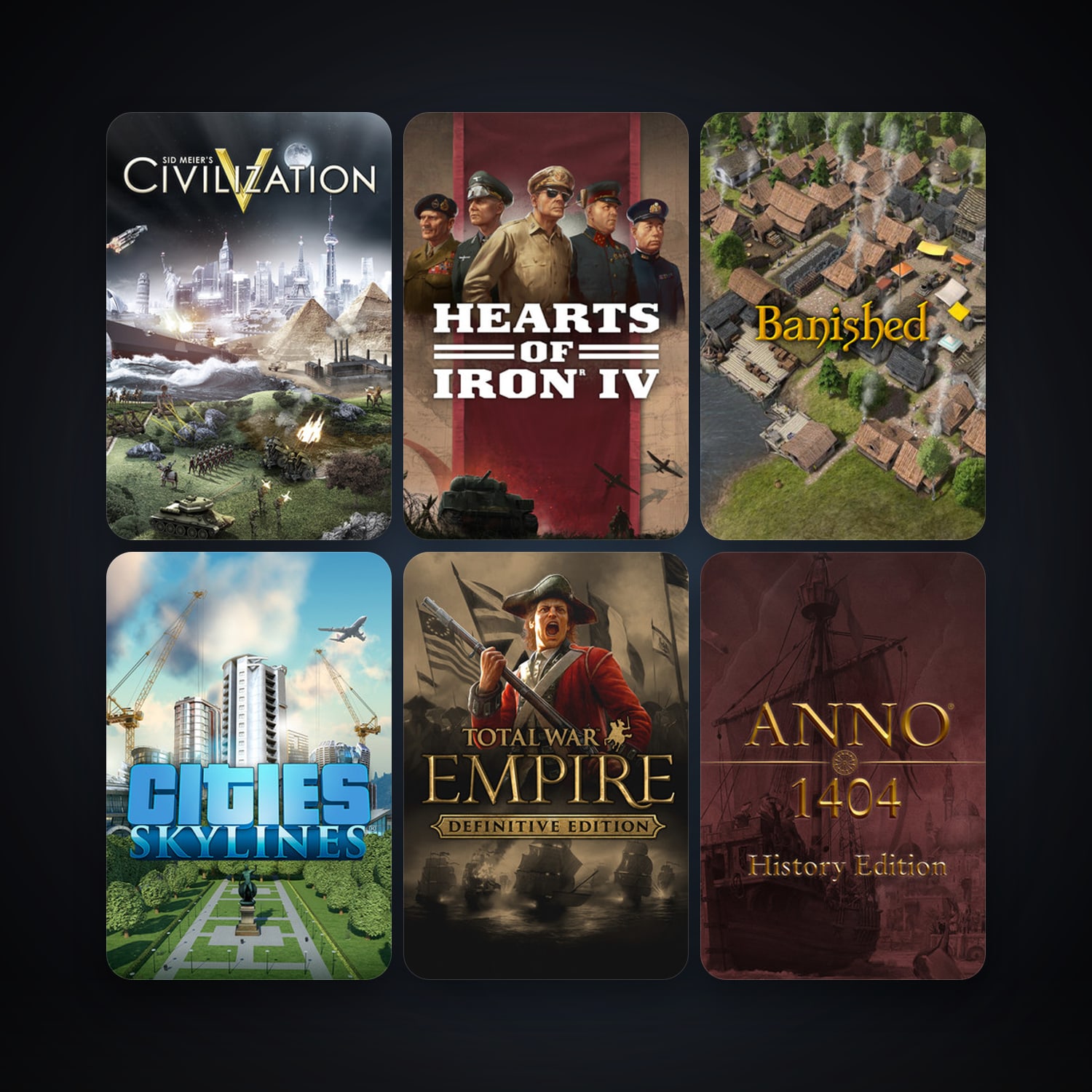 Sid Meier's Civilization V + Empire: Total War, 111 games, Steam 11, clean — HabibiAccounts