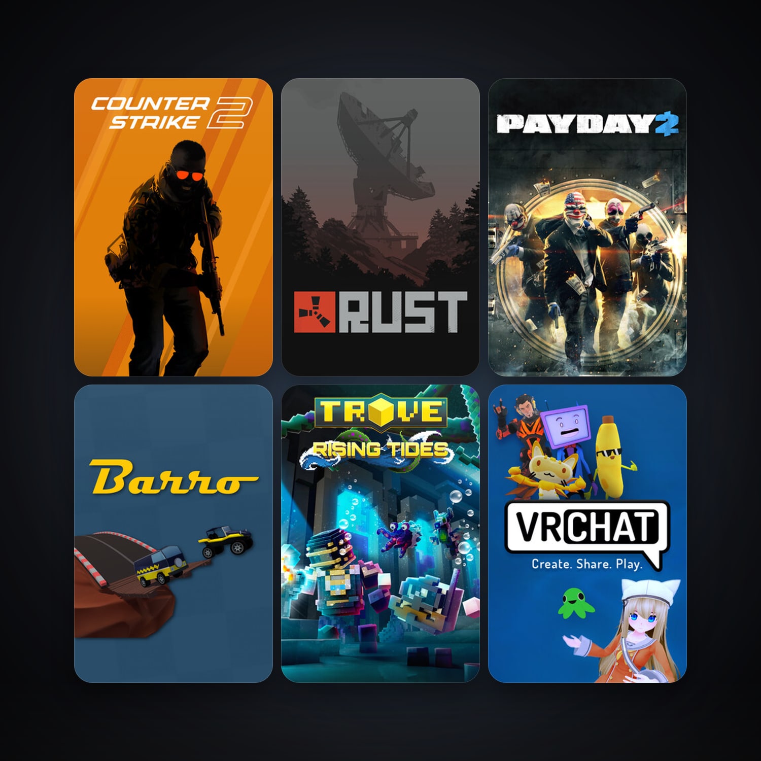 CS2 Prime + PAYDAY 2, 34 games, Steam 30, clean — HabibiAccounts