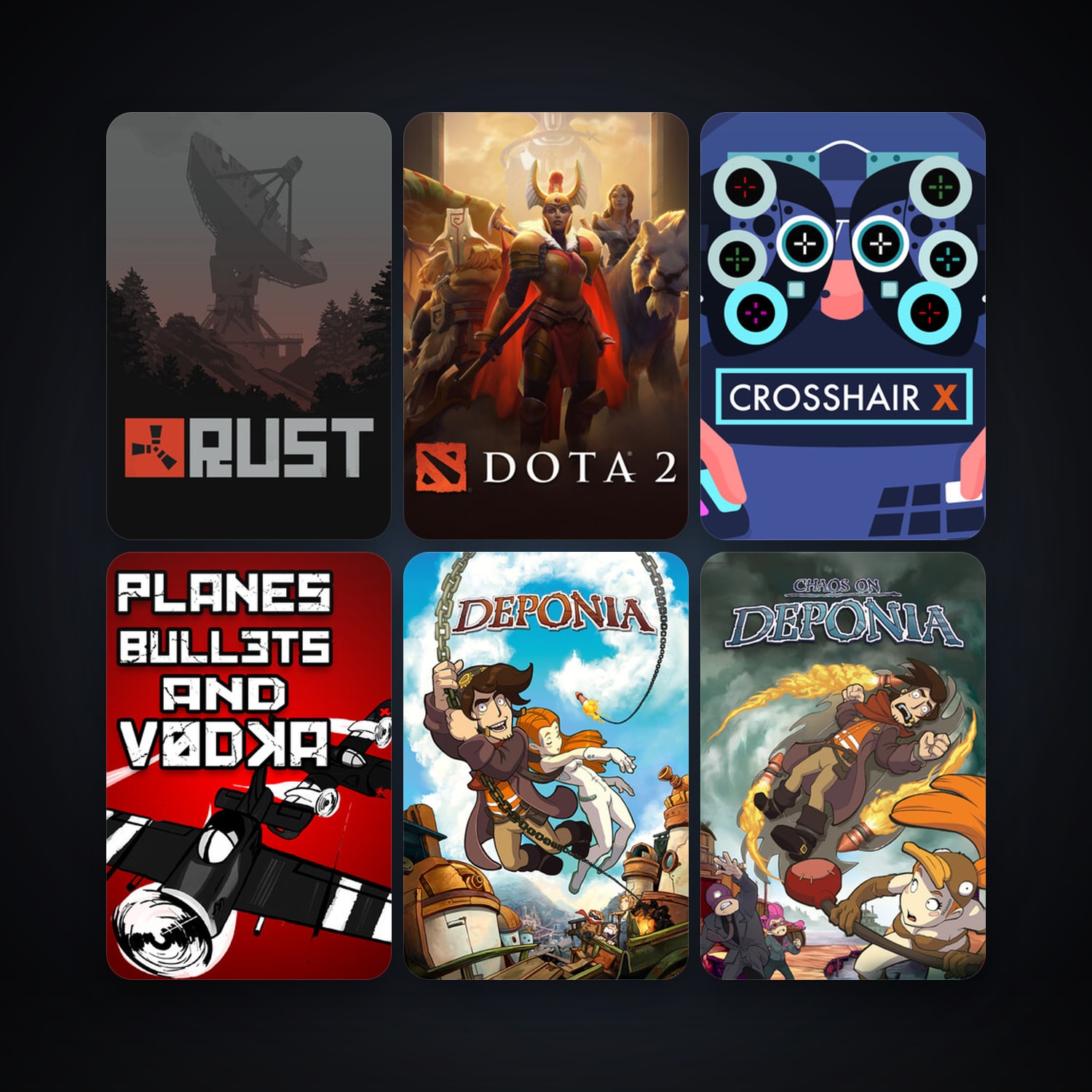 Dota 2 + Deponia, 55 games, Steam 10, clean — HabibiAccounts