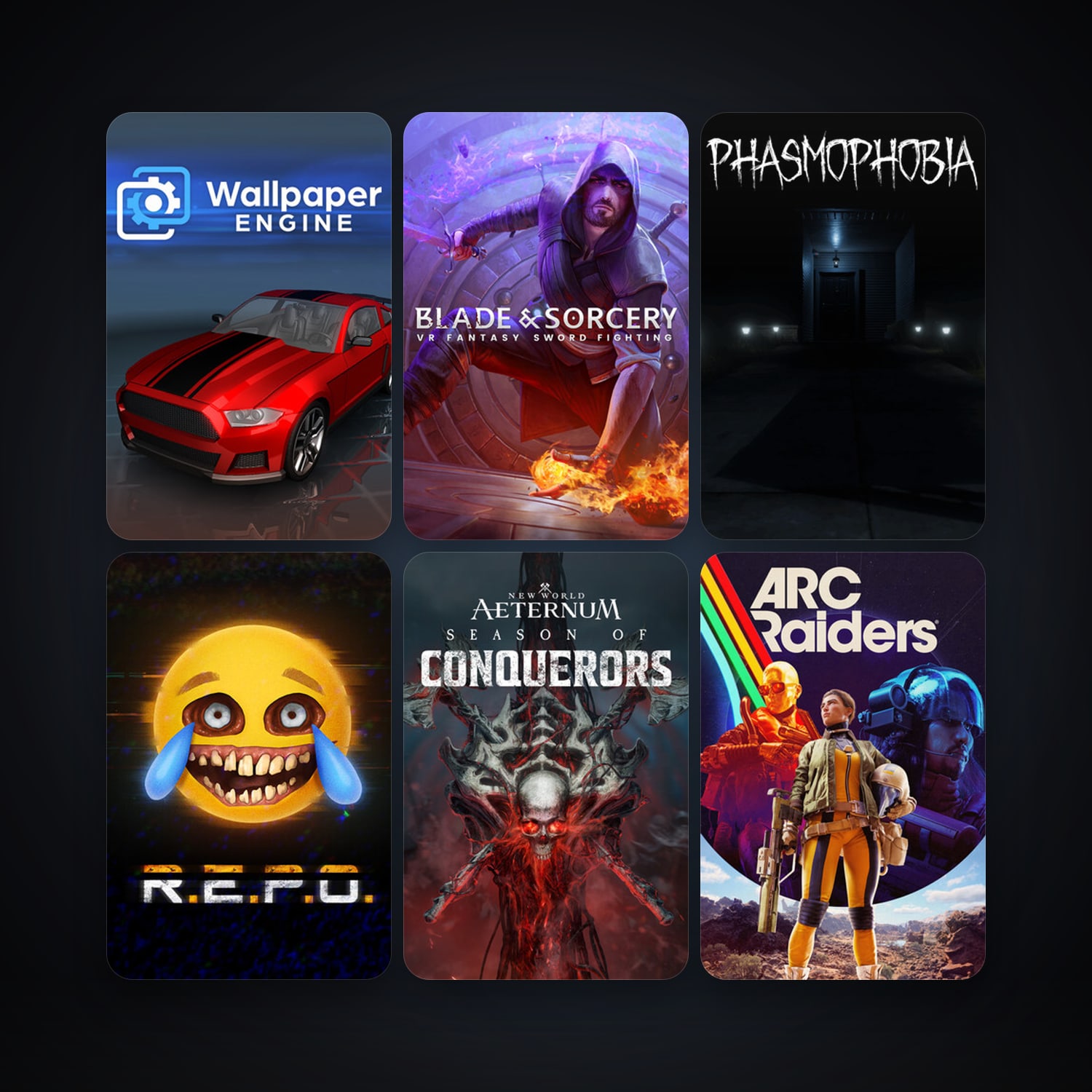 Wallpaper Engine + Blade and Sorcery, 270 games, Steam 13, clean — HabibiAccounts