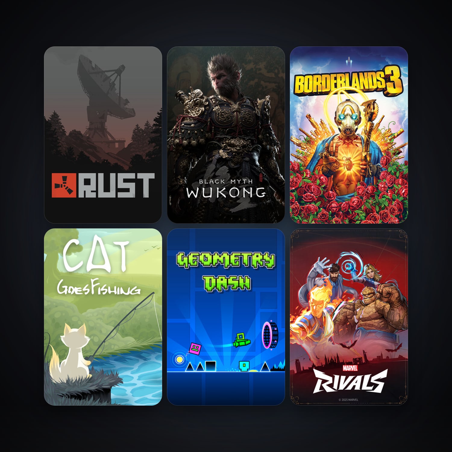 Rust + Geometry Dash, 14 games, clean — HabibiAccounts