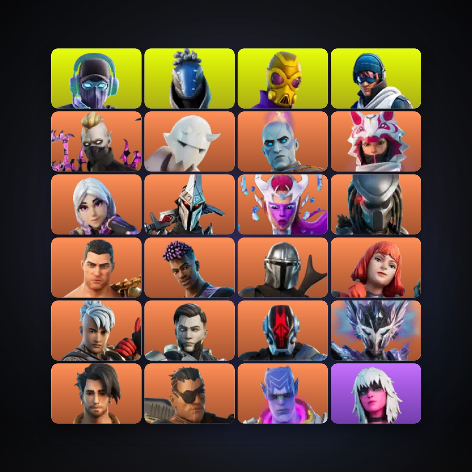 Fortnite locker — 158 skins — 550 V-Bucks — lvl 2753 — HabibiAccounts
