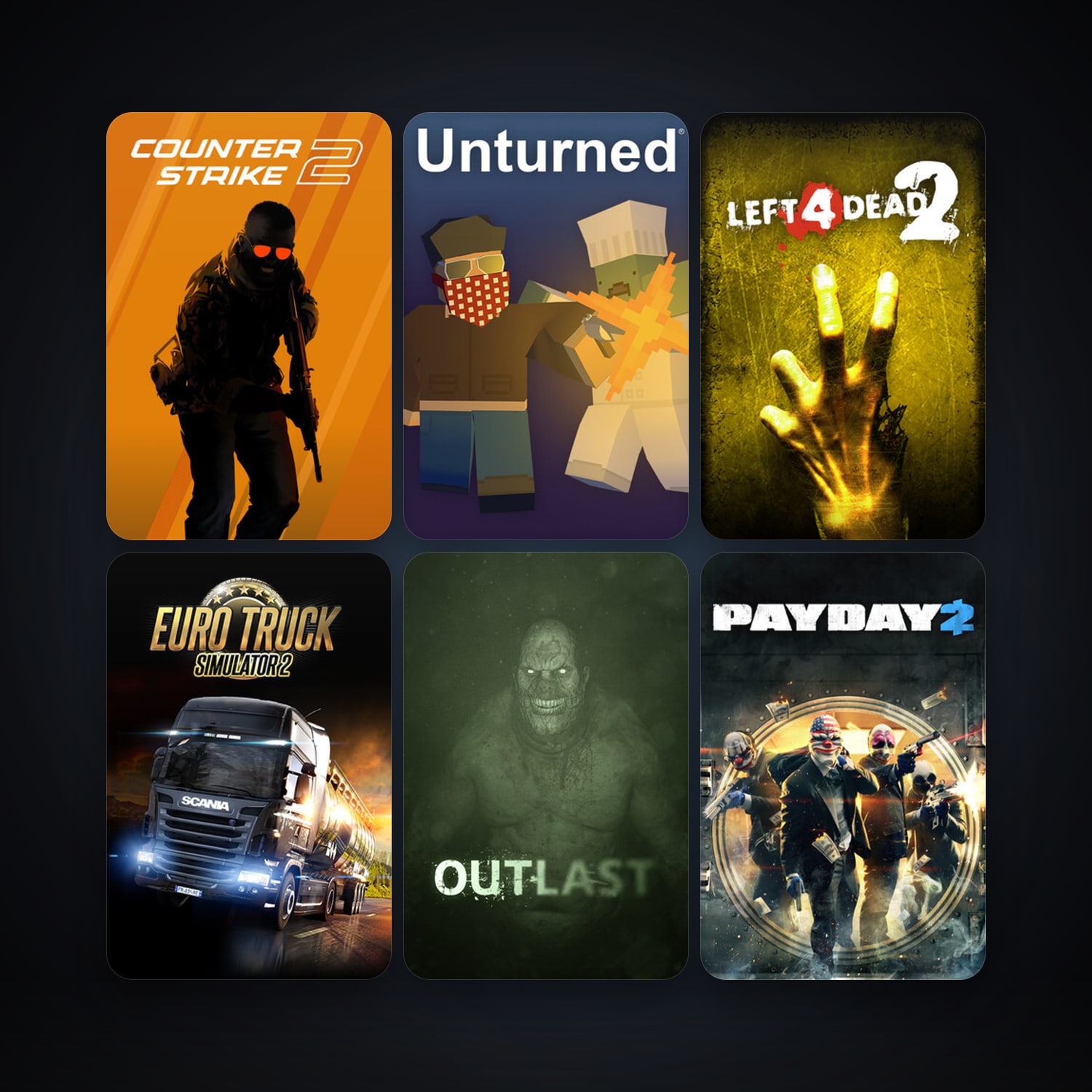 Left 4 Dead 2 + Portal 2, 10 games, Steam 11, clean — HabibiAccounts
