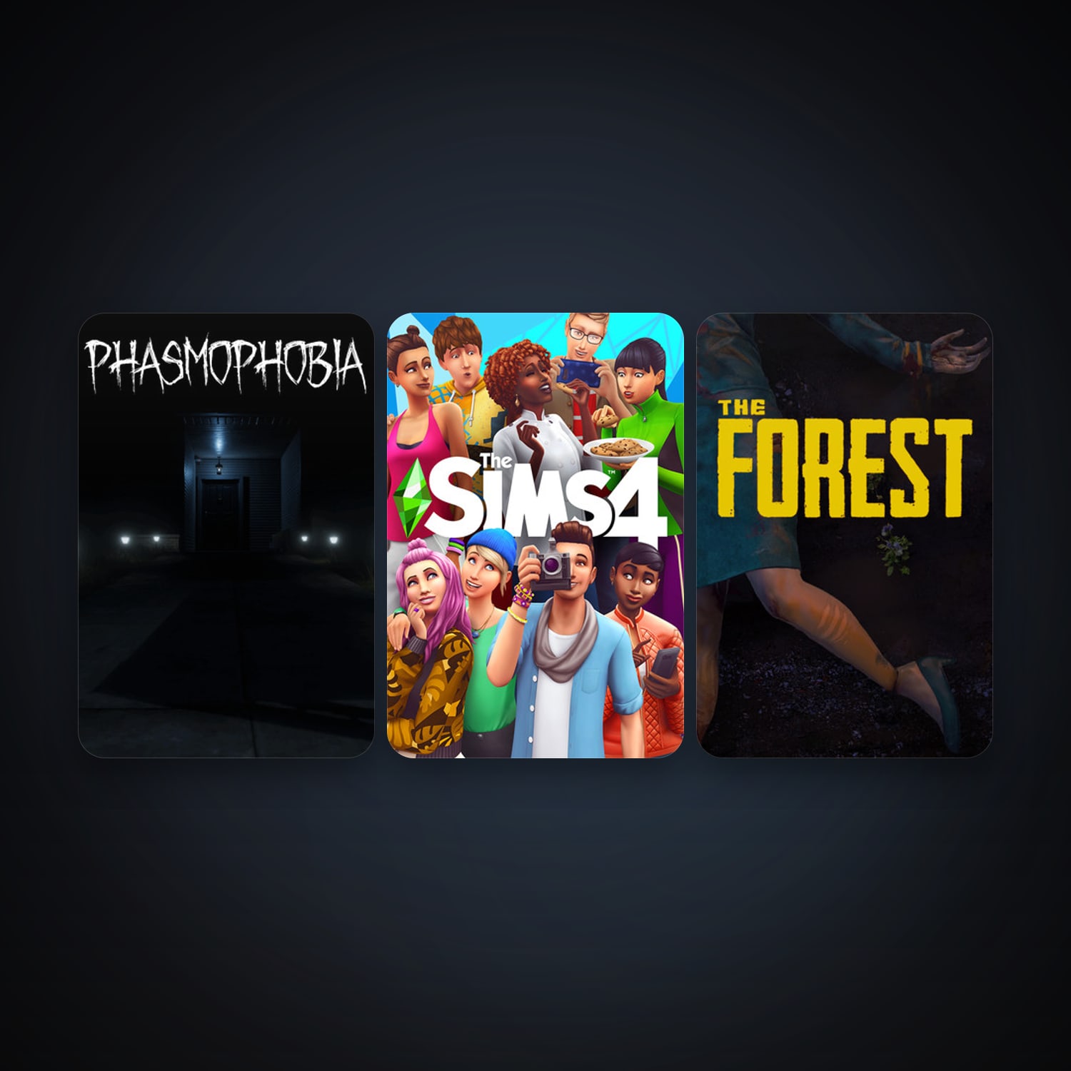 The Forest + Phasmophobia, 7 games, clean — HabibiAccounts