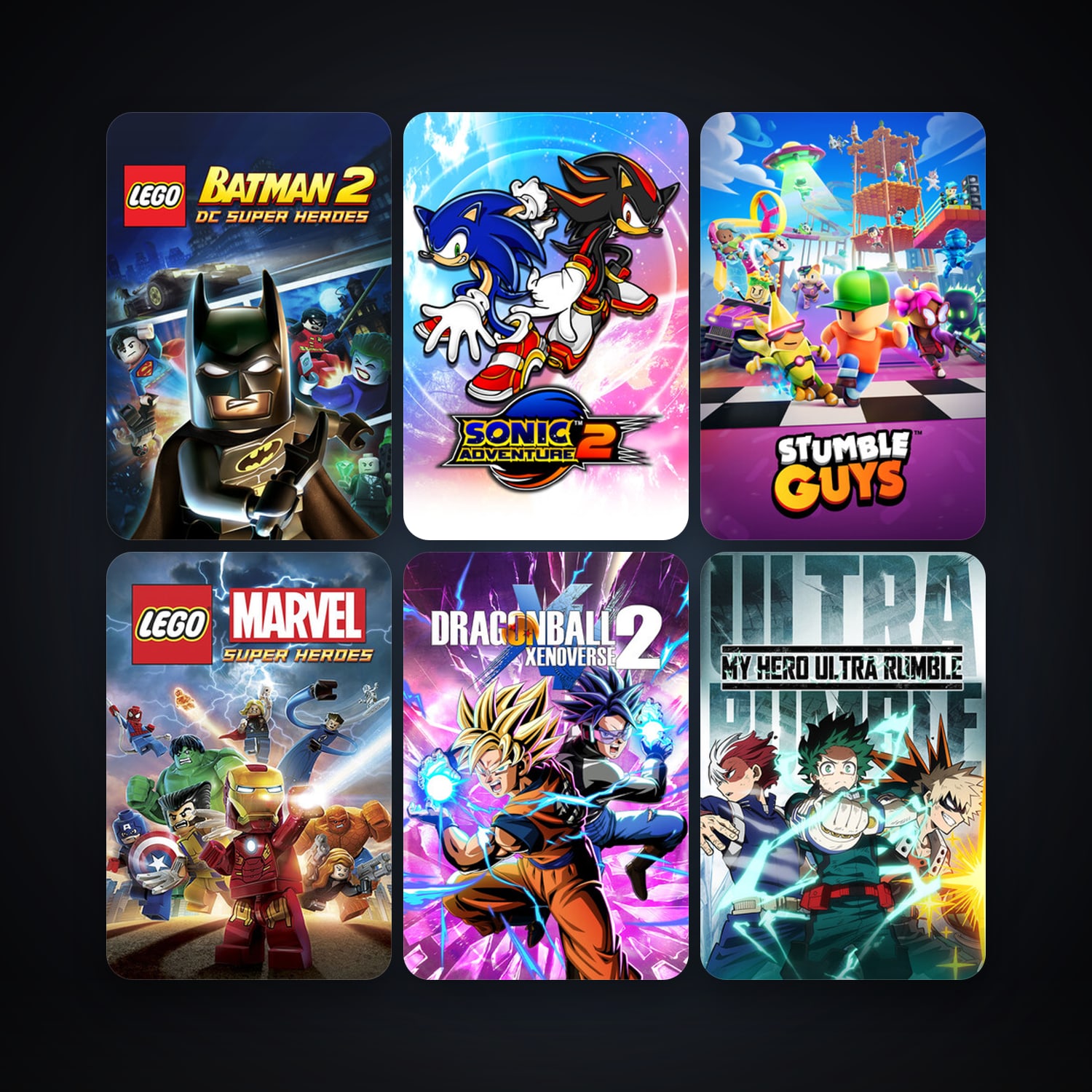 Sonic Adventure DX + LEGO Batman 2: DC Super Heroes, 11 games, clean — HabibiAccounts