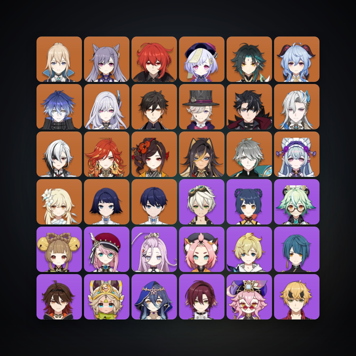 Genshin Impact | AR 60 | 72 Chars | 18× 5★ — Genshin / miHoYo Account — HabibiAccounts