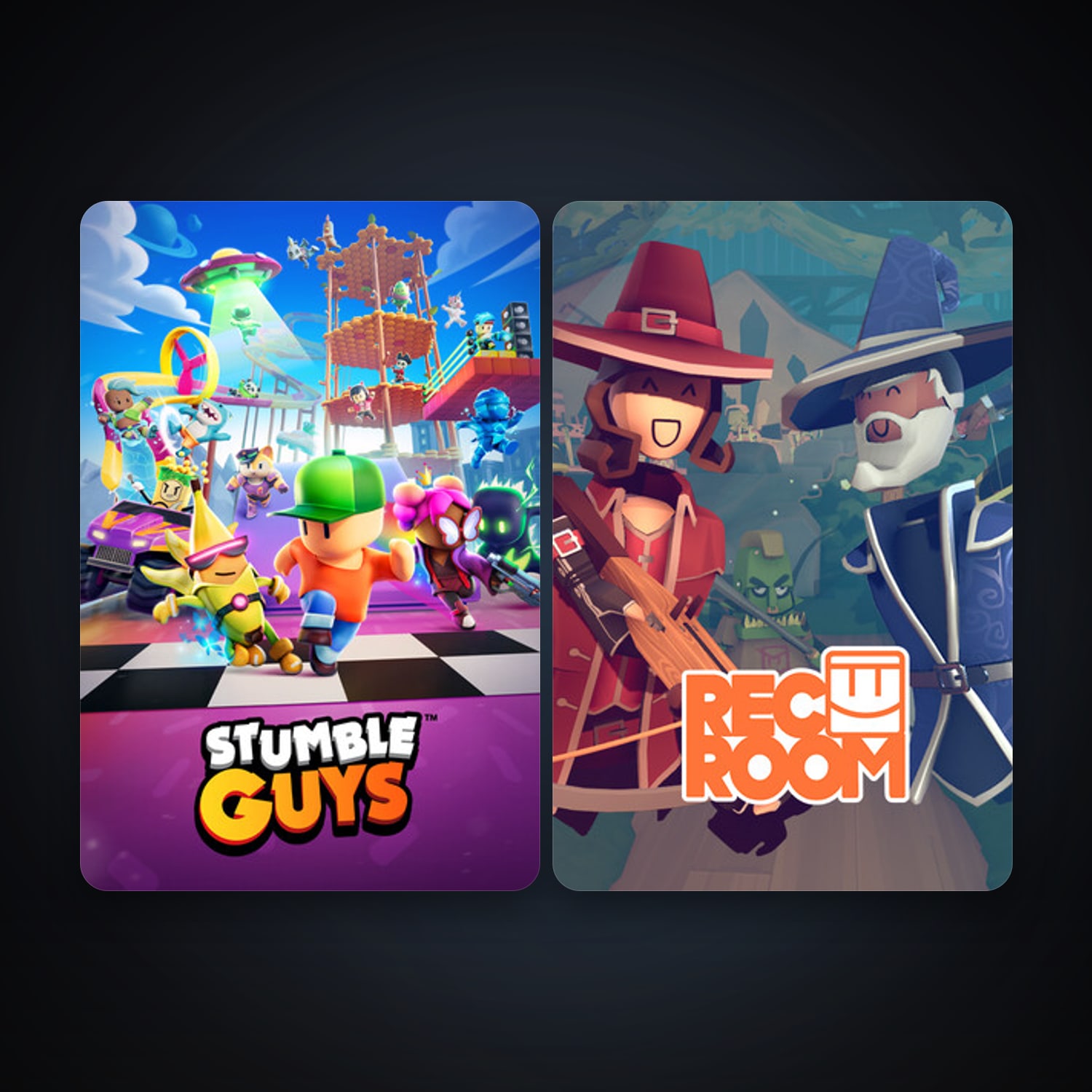 Rec Room + Stumble Guys, 2 games, clean — HabibiAccounts