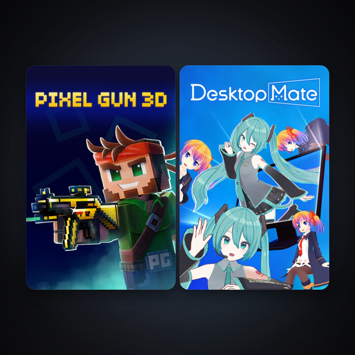 Pixel Gun 3D: PC Edition + Desktop Mate, 6 games, clean — HabibiAccounts