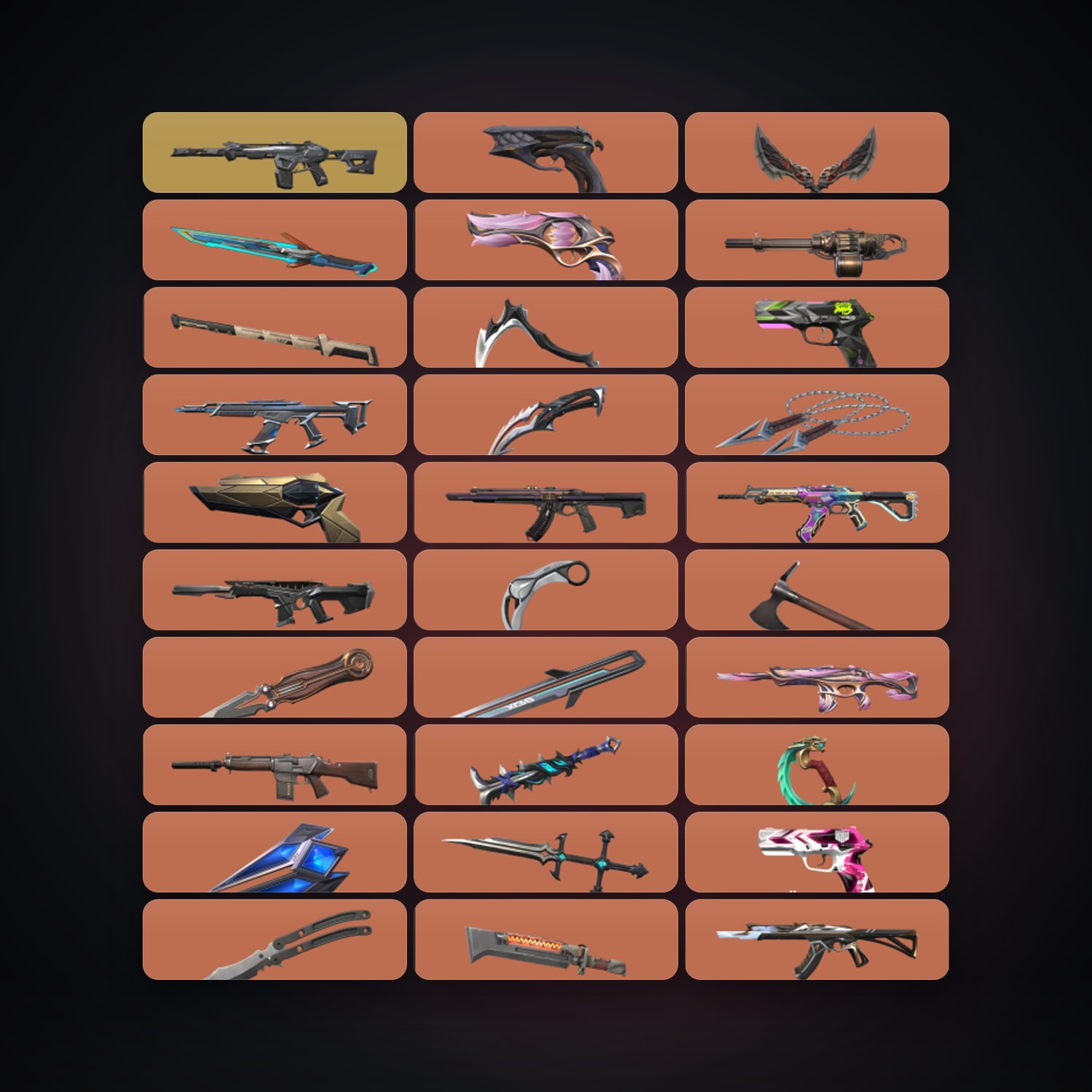 EU Gold 1 locker — 20 knives, 244 skins, lvl 279 — HabibiAccounts