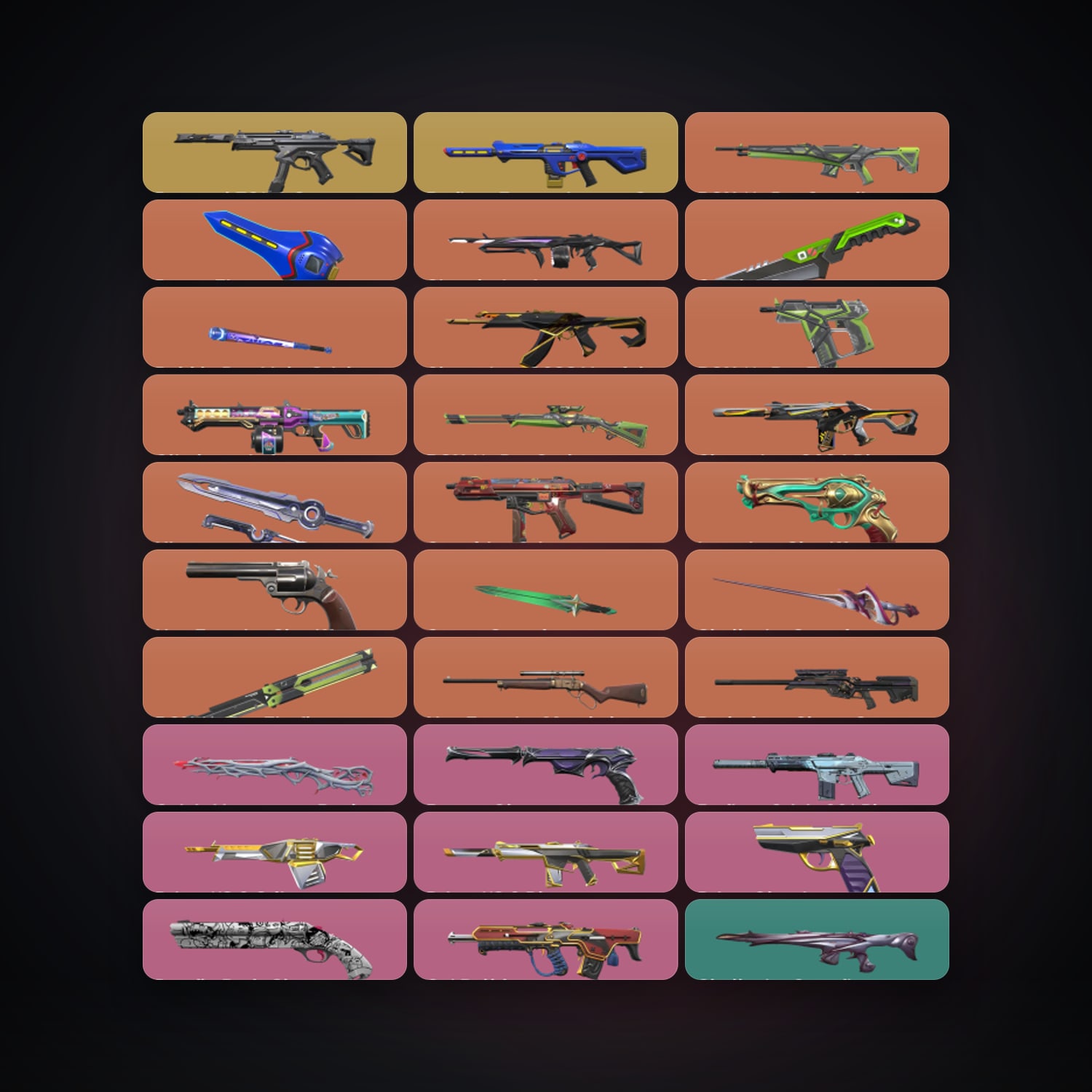 BR Gold 2 locker — 7 knives, 97 skins, lvl 277 — HabibiAccounts