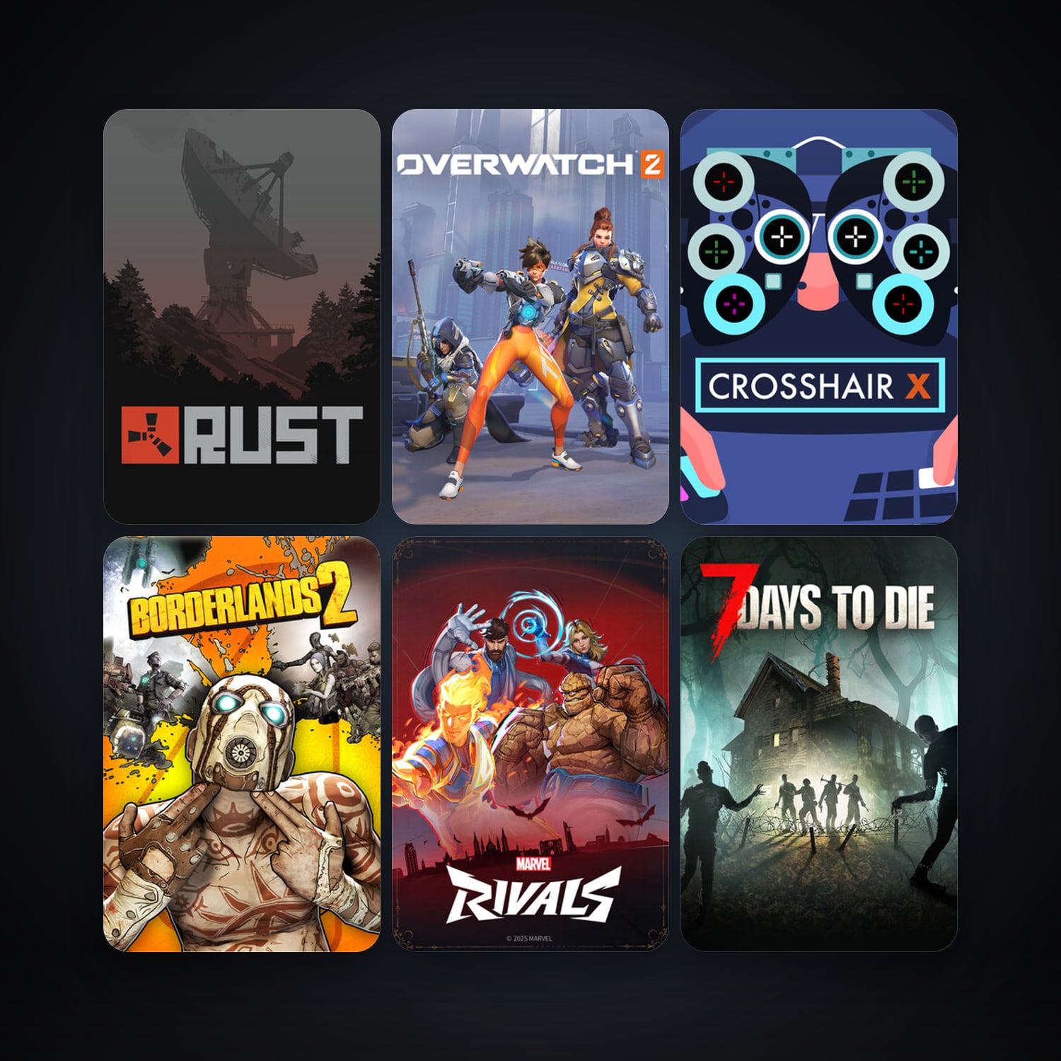 Borderlands 2 + 7 Days to Die, 26 games, clean — HabibiAccounts