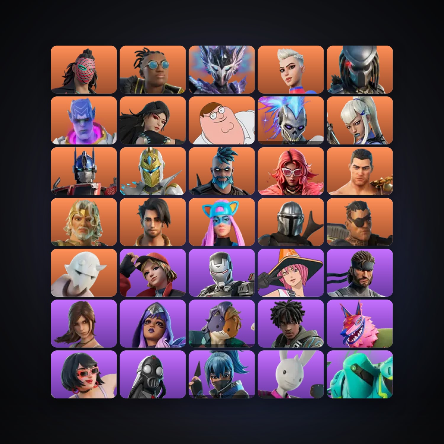 Fortnite locker — 200 skins — 450 V-Bucks — lvl 2103 — HabibiAccounts