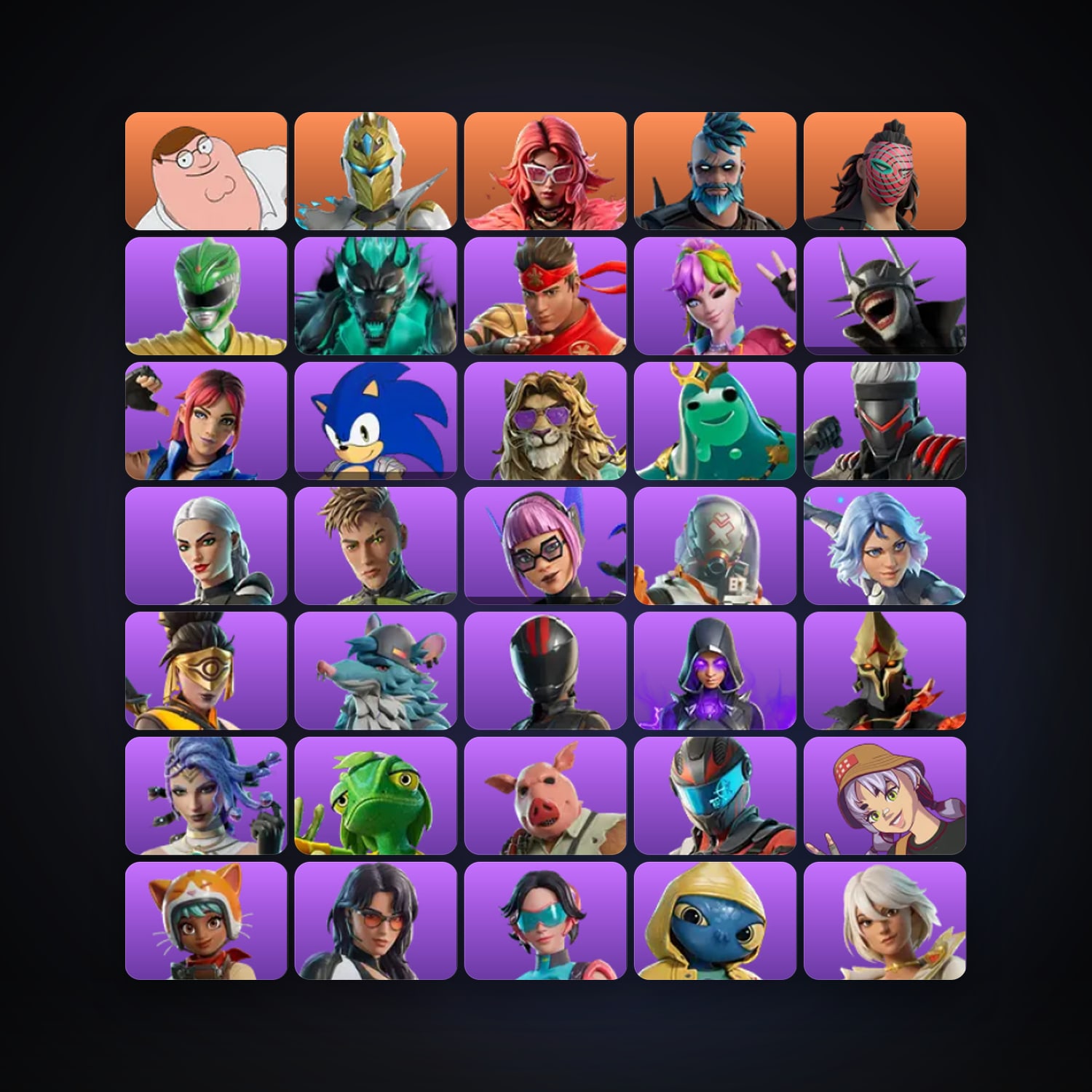 Peter Griffin — Spectra Knight — 125 skins — 3.3K V-Bucks — lvl 1387 — HabibiAccounts