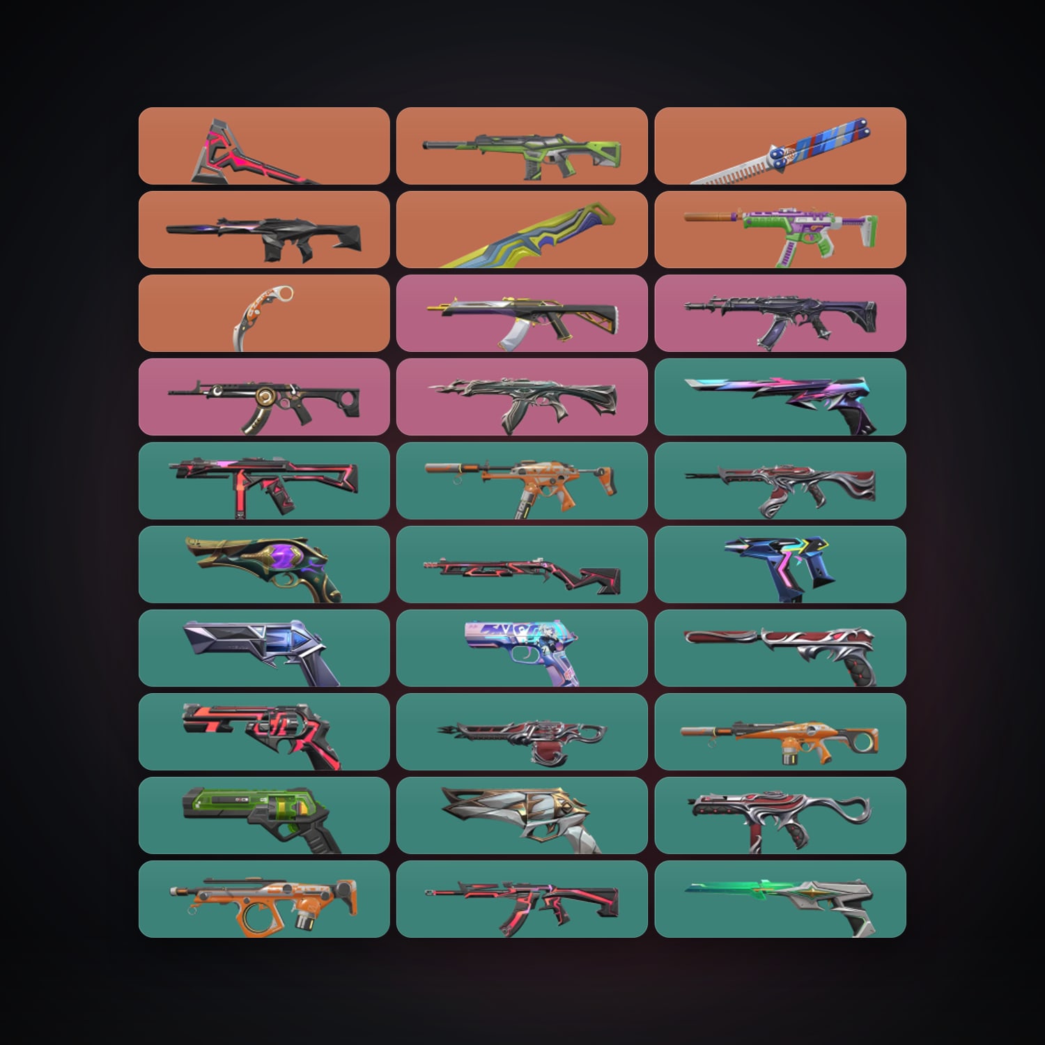 LA Plat 2 locker — 4 knives, 80 skins, lvl 527 — HabibiAccounts
